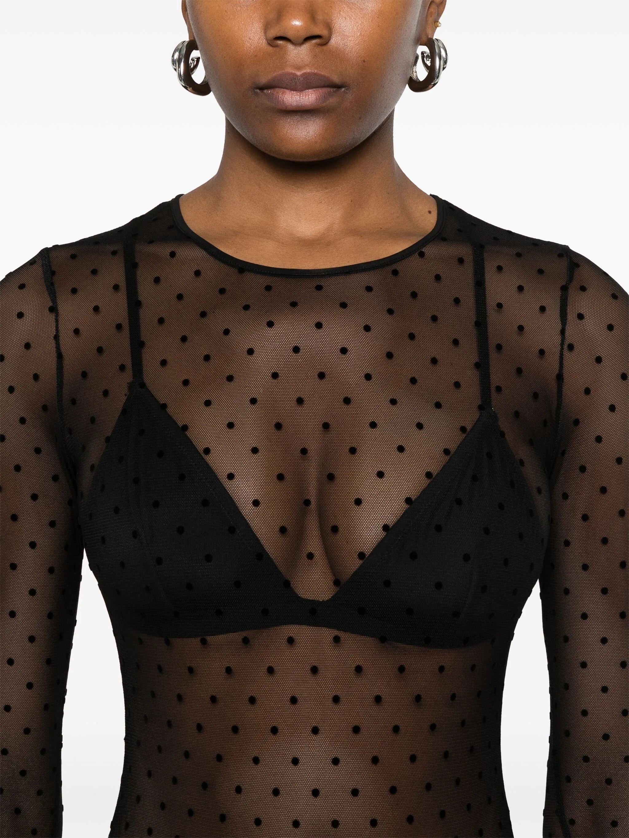 polka-dot bodysuit