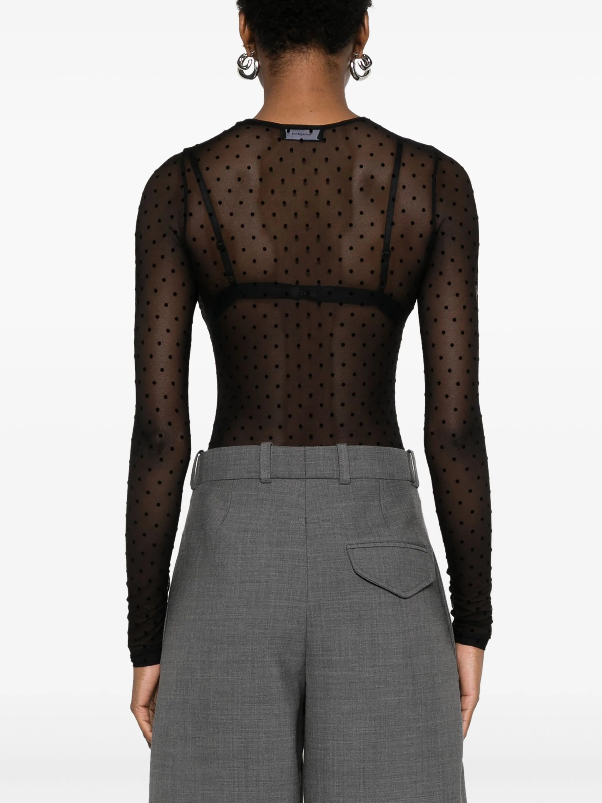 polka-dot bodysuit