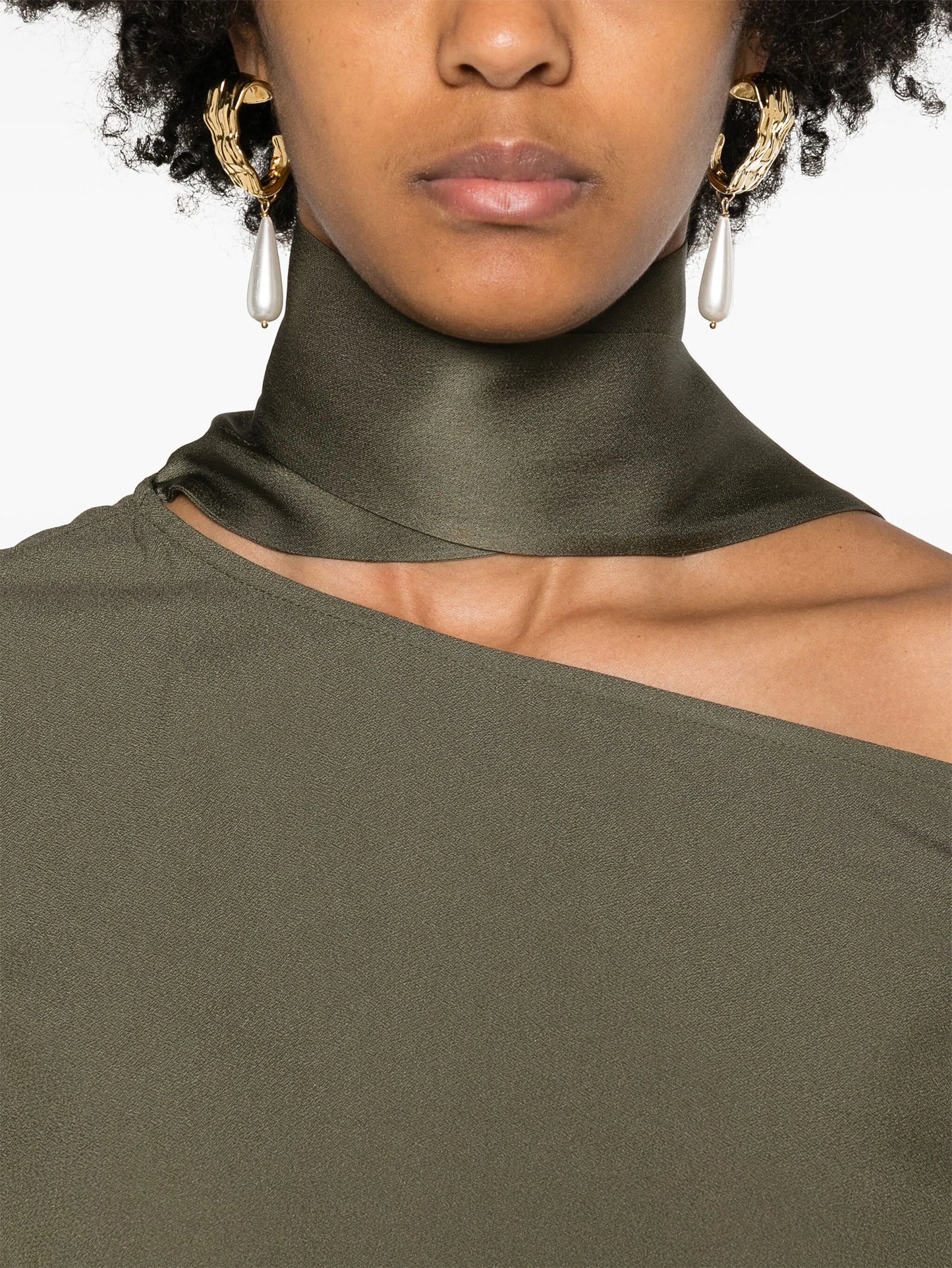 Adige feather-trim minidress