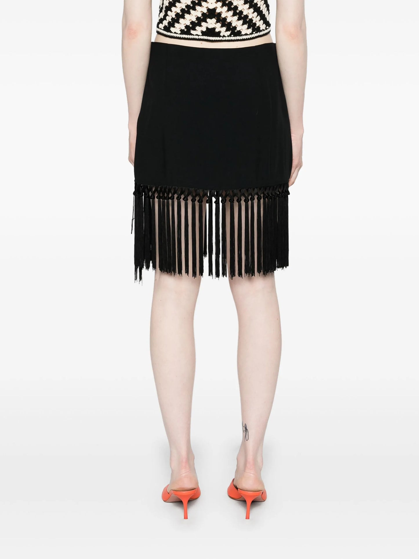 Scrivia fringed miniskirt