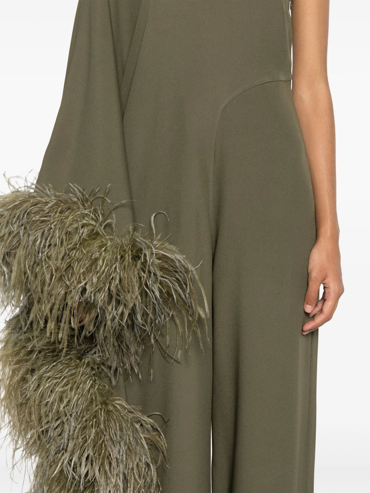 Ebro feather-trim jumpsuit