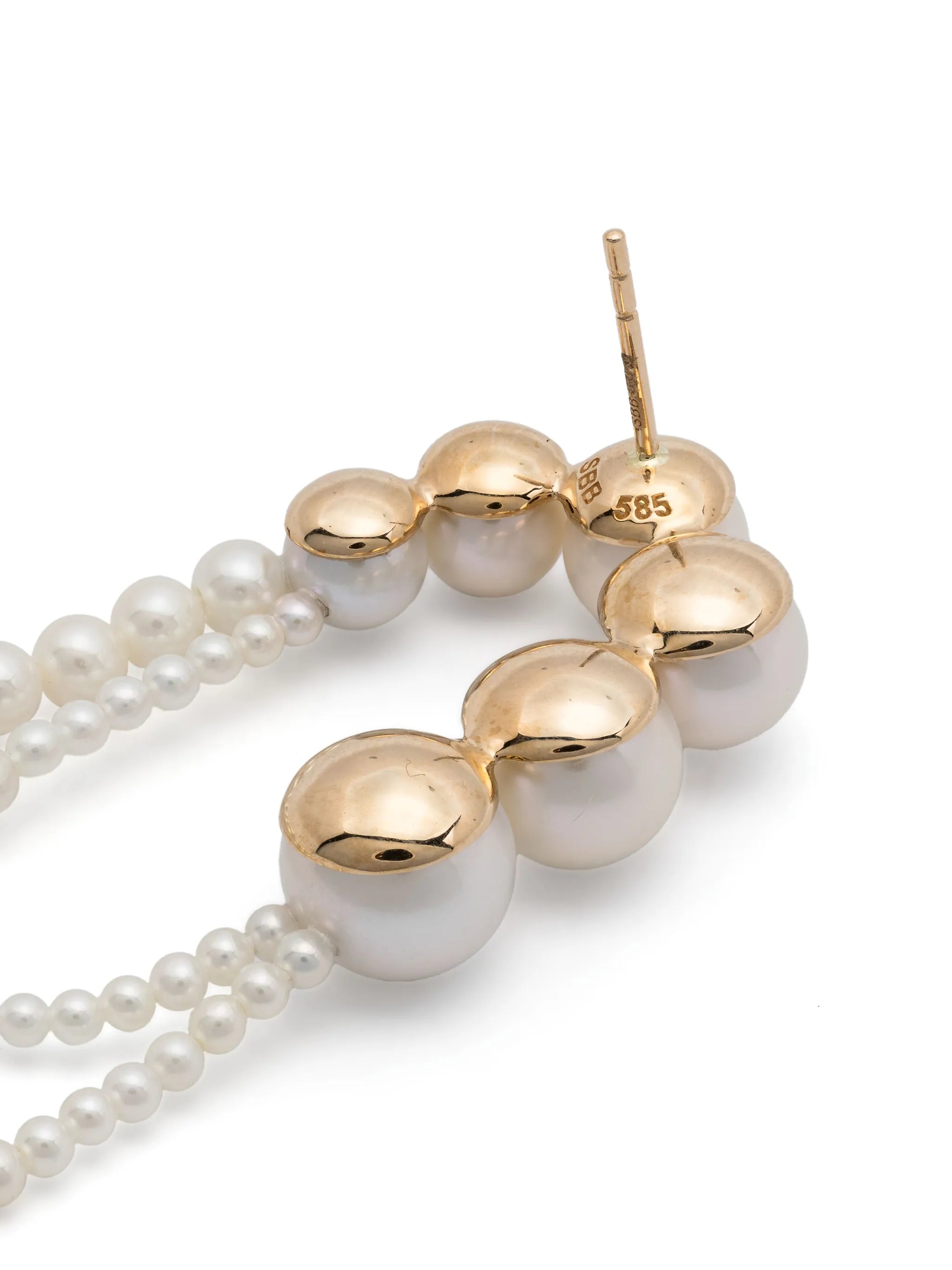 14kt recycled yellow gold Embrassée de Perle single earring