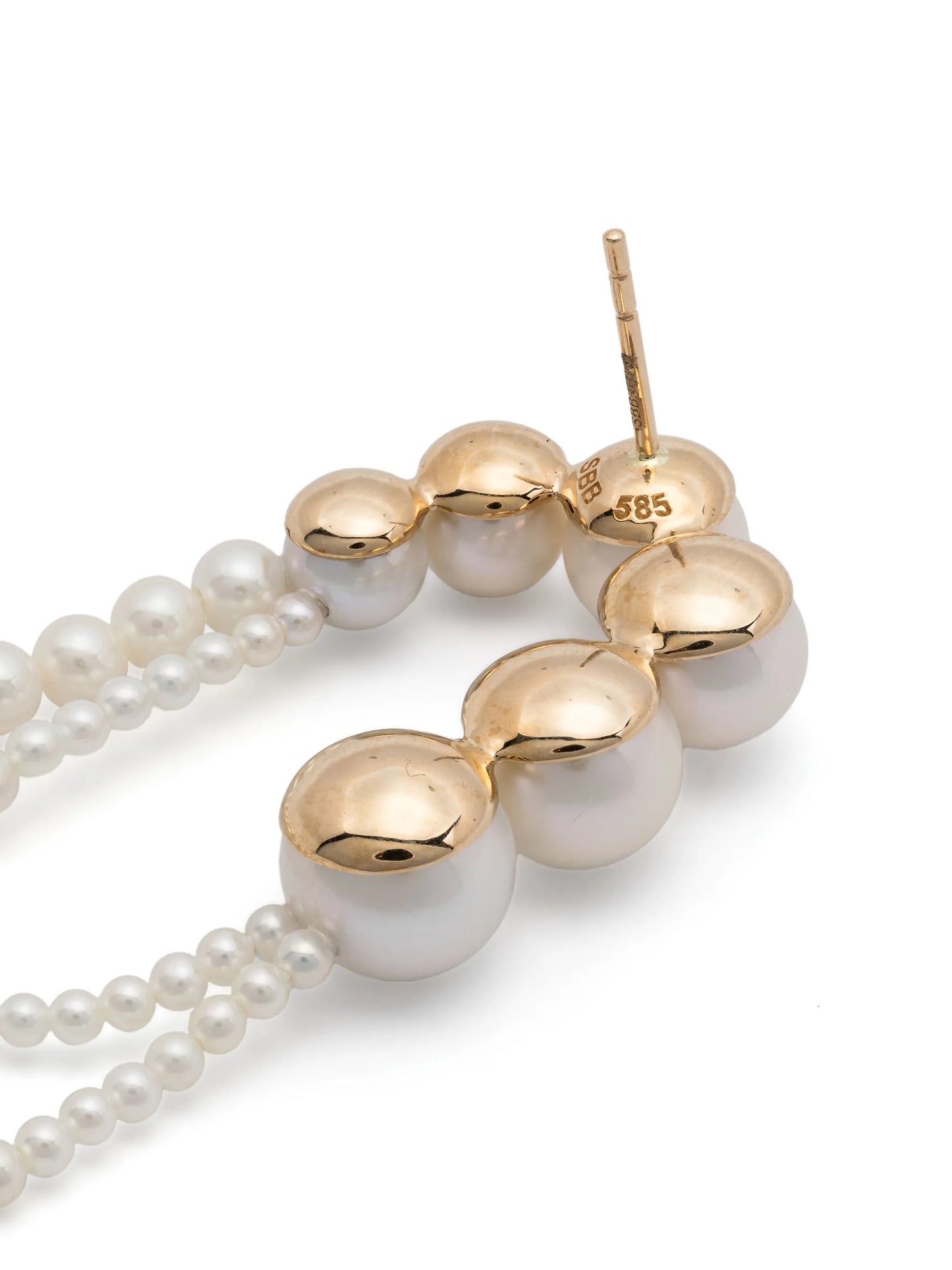 14kt recycled yellow gold Embrassée de Perle single earring