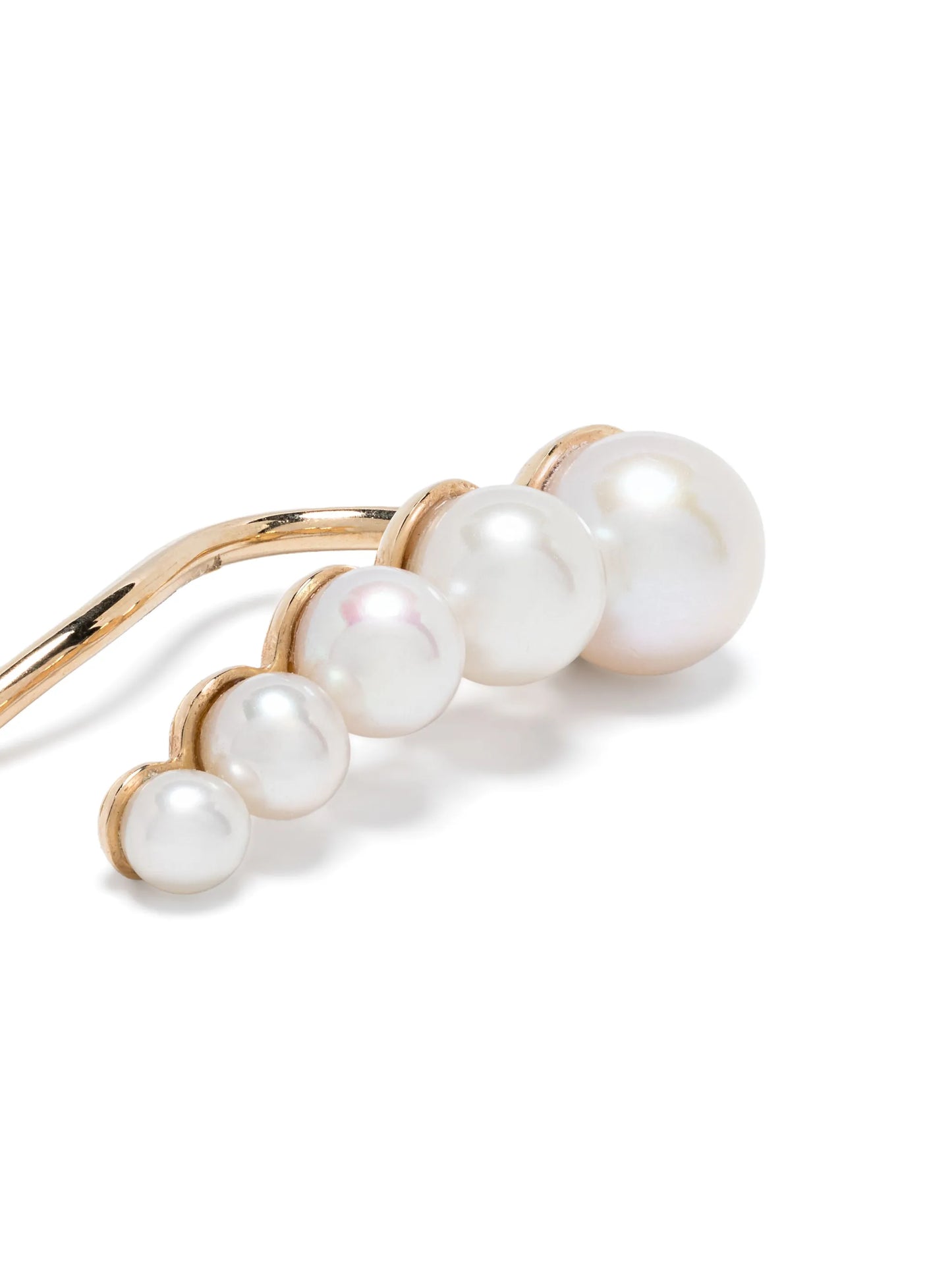 14kt yellow gold Petite Croissant Japonais freshwater pearl single earring