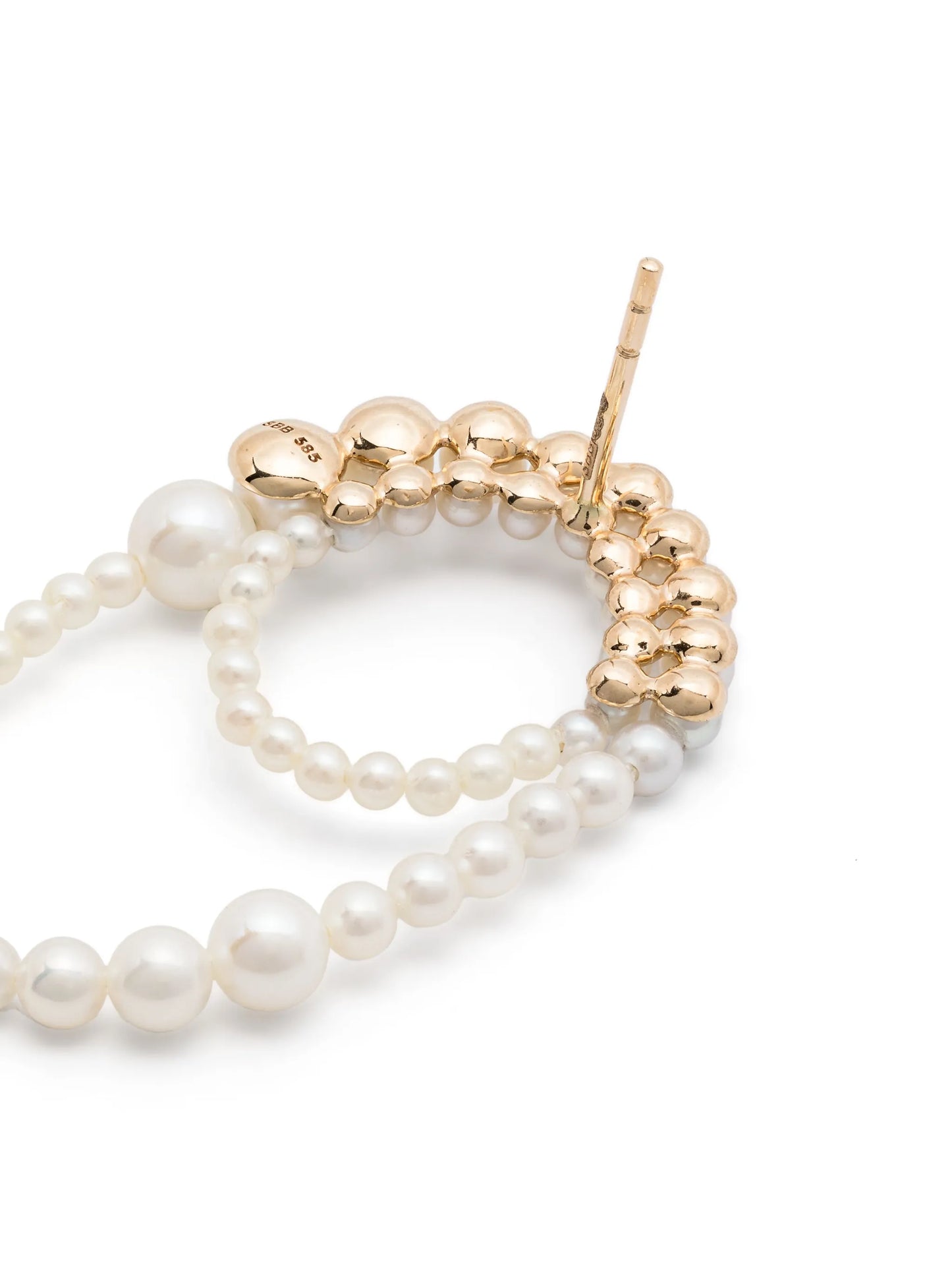 14kt recycled yellow gold Embrassée single earring