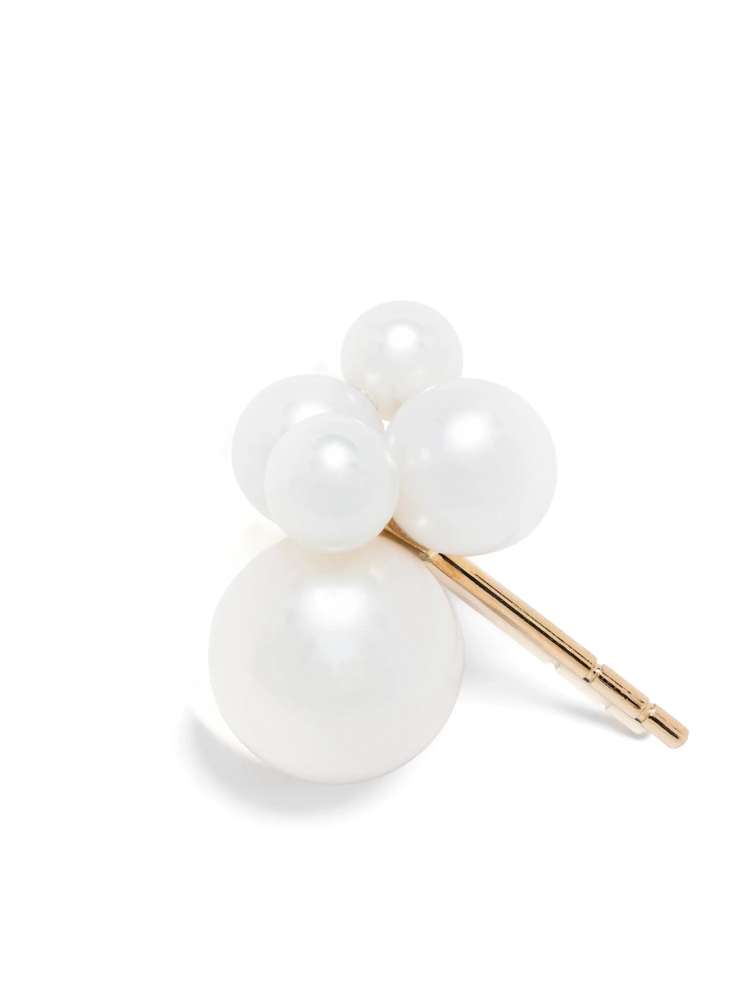 14kt yellow gold Bise freshwater pearls single earring