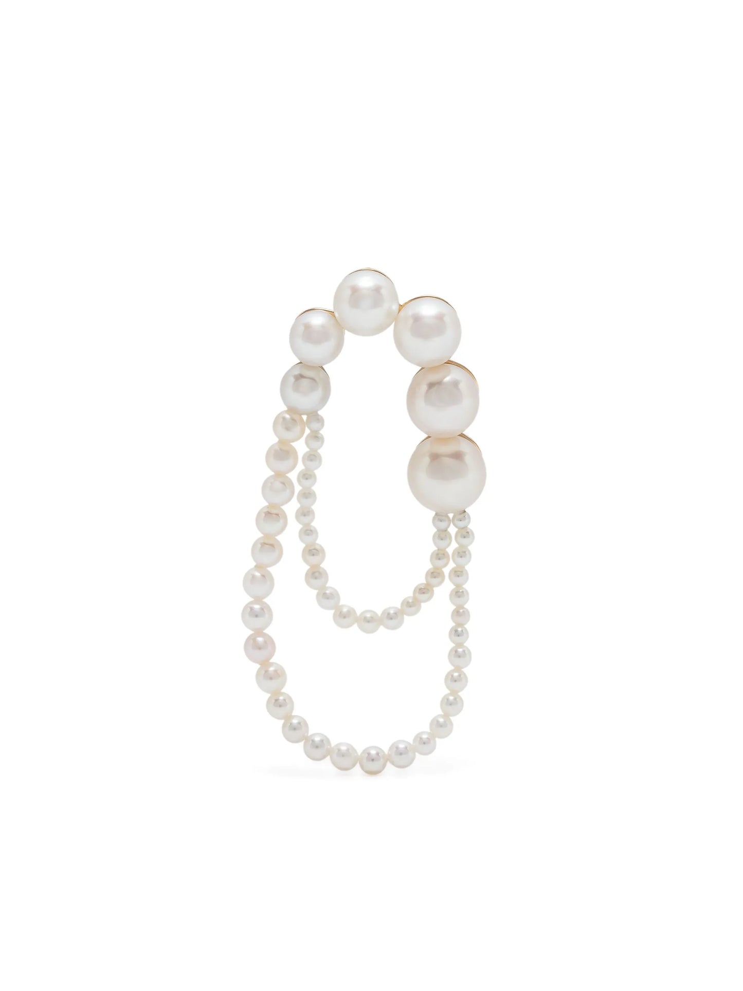 14kt recycled yellow gold Embrassée de Perle single earring