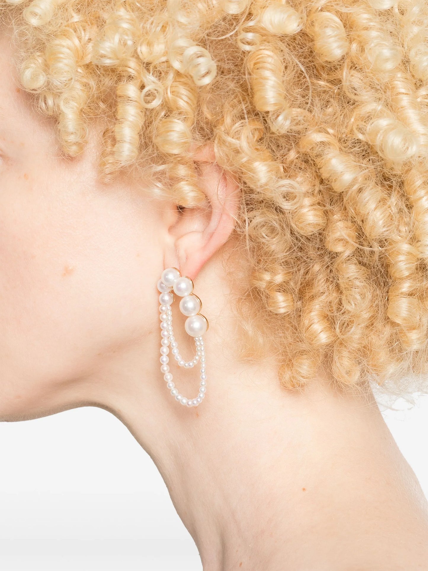 14kt recycled yellow gold Embrassée de Perle single earring