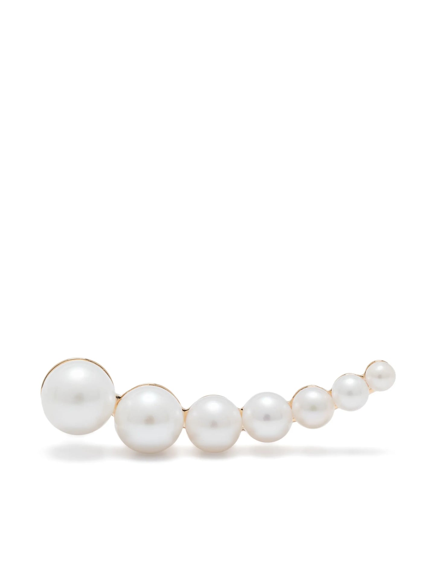 14kt recycled yellow gold Croissant Japonais pearl single earring