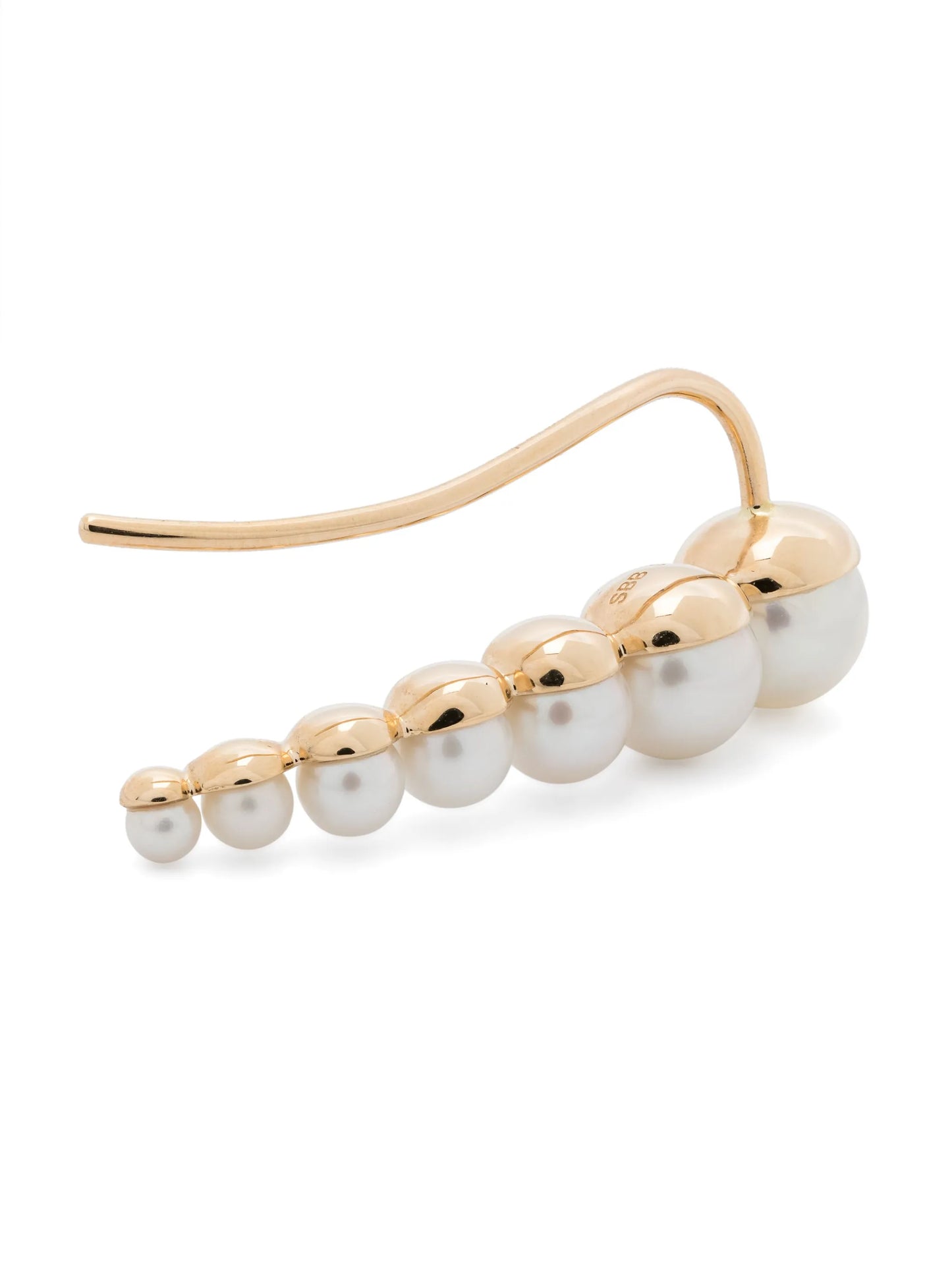 14kt recycled yellow gold Croissant Japonais pearl single earring