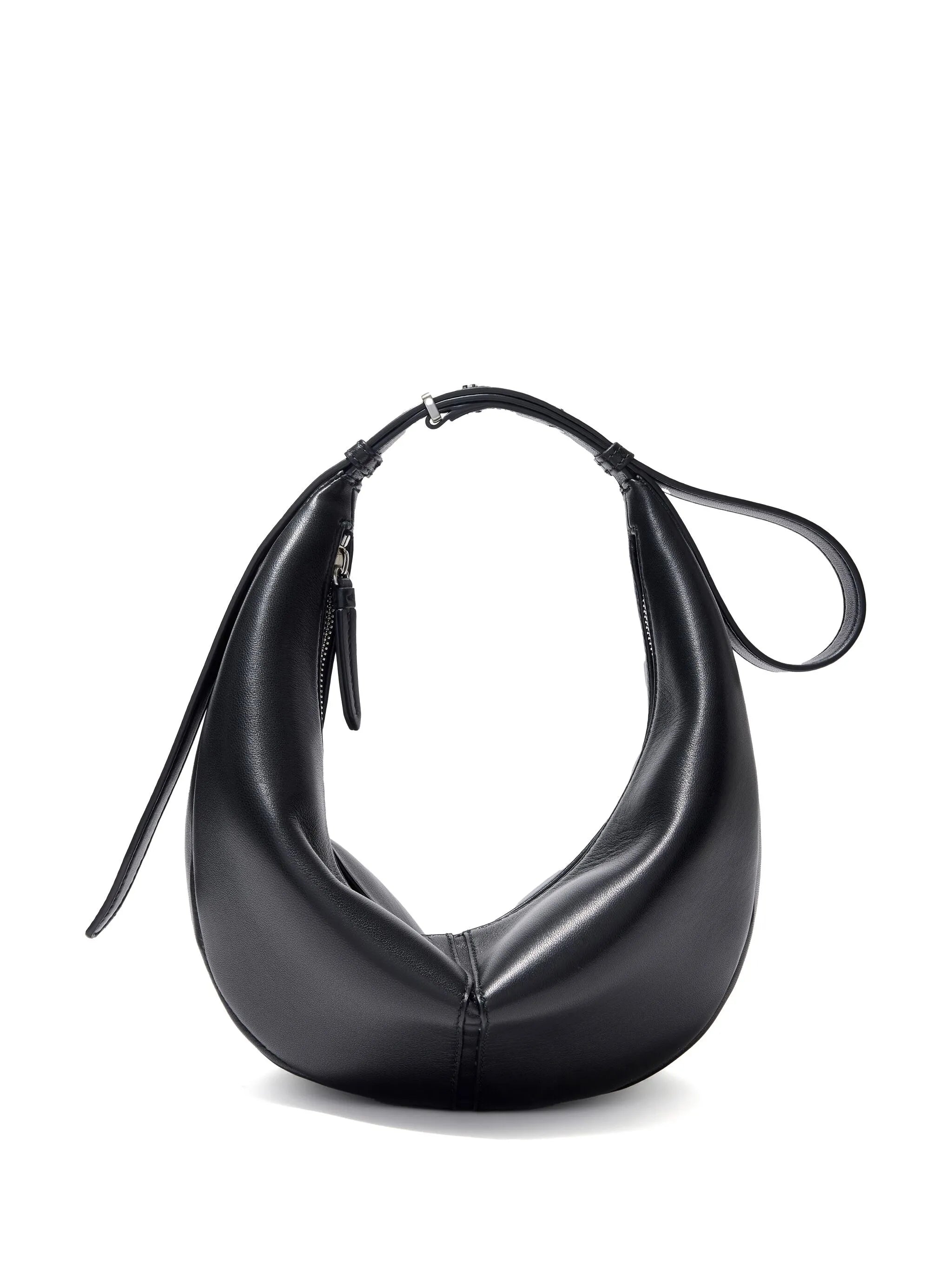 Slide leather shoulder bag