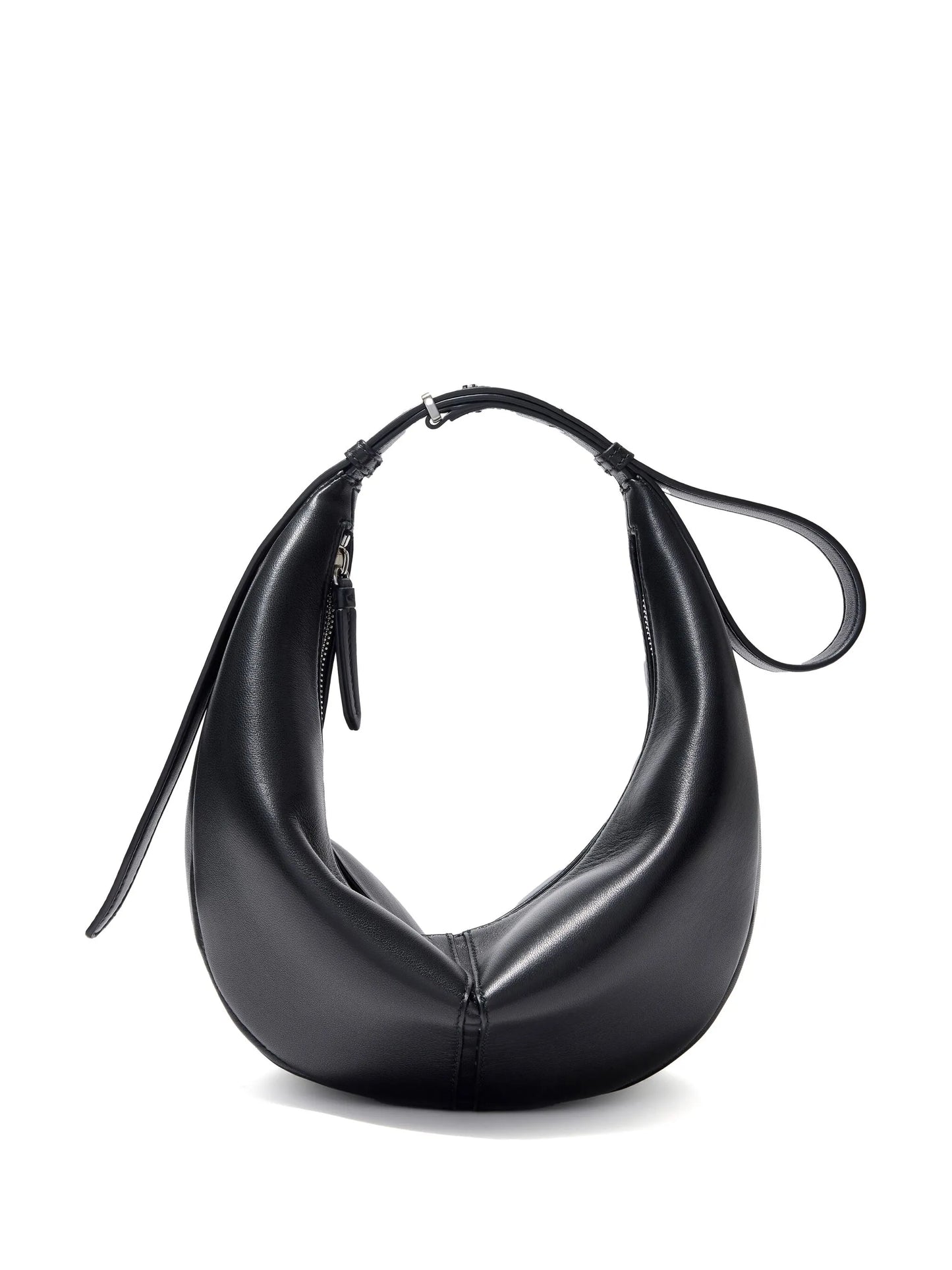Slide leather shoulder bag