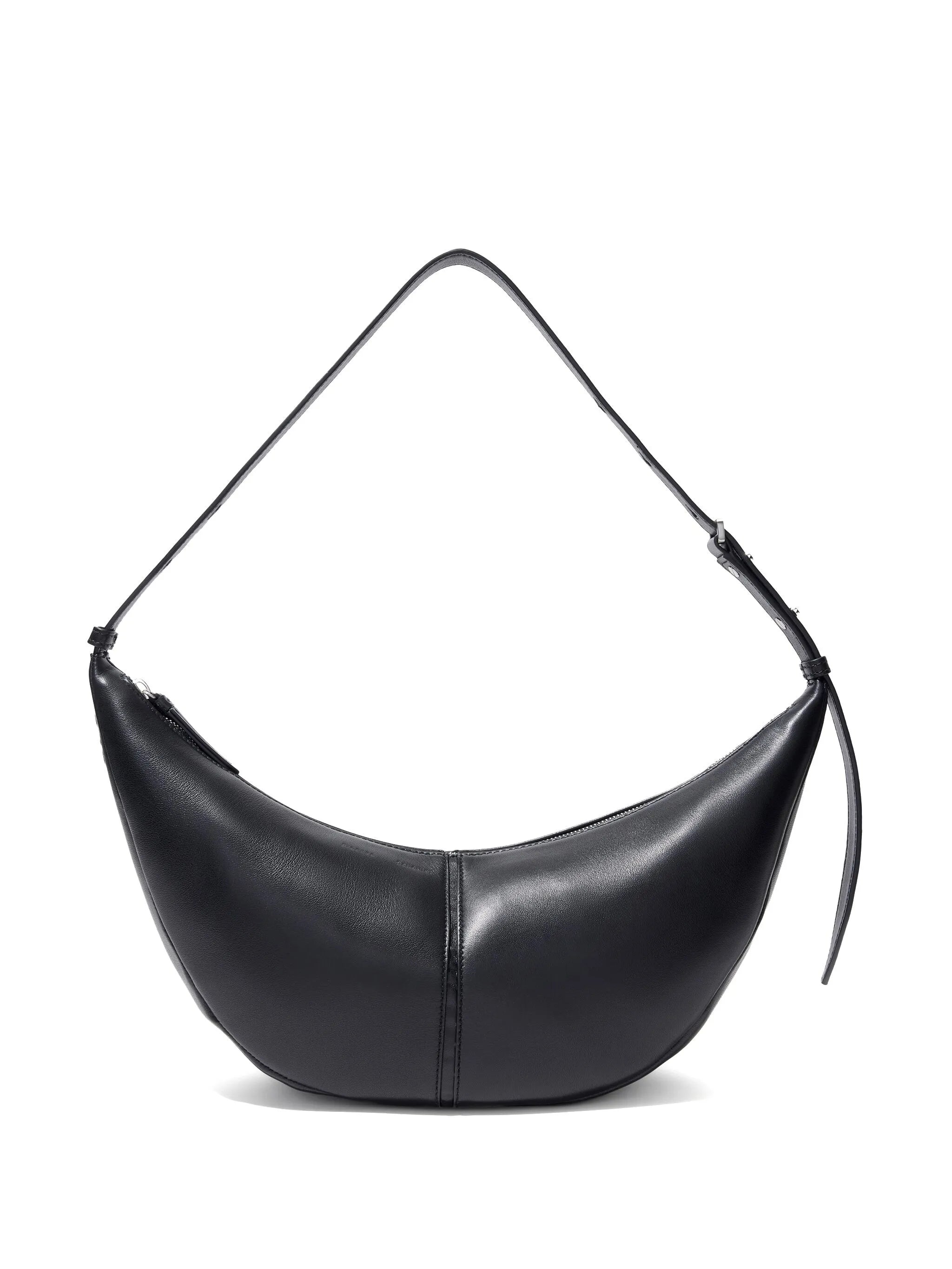 Slide leather shoulder bag