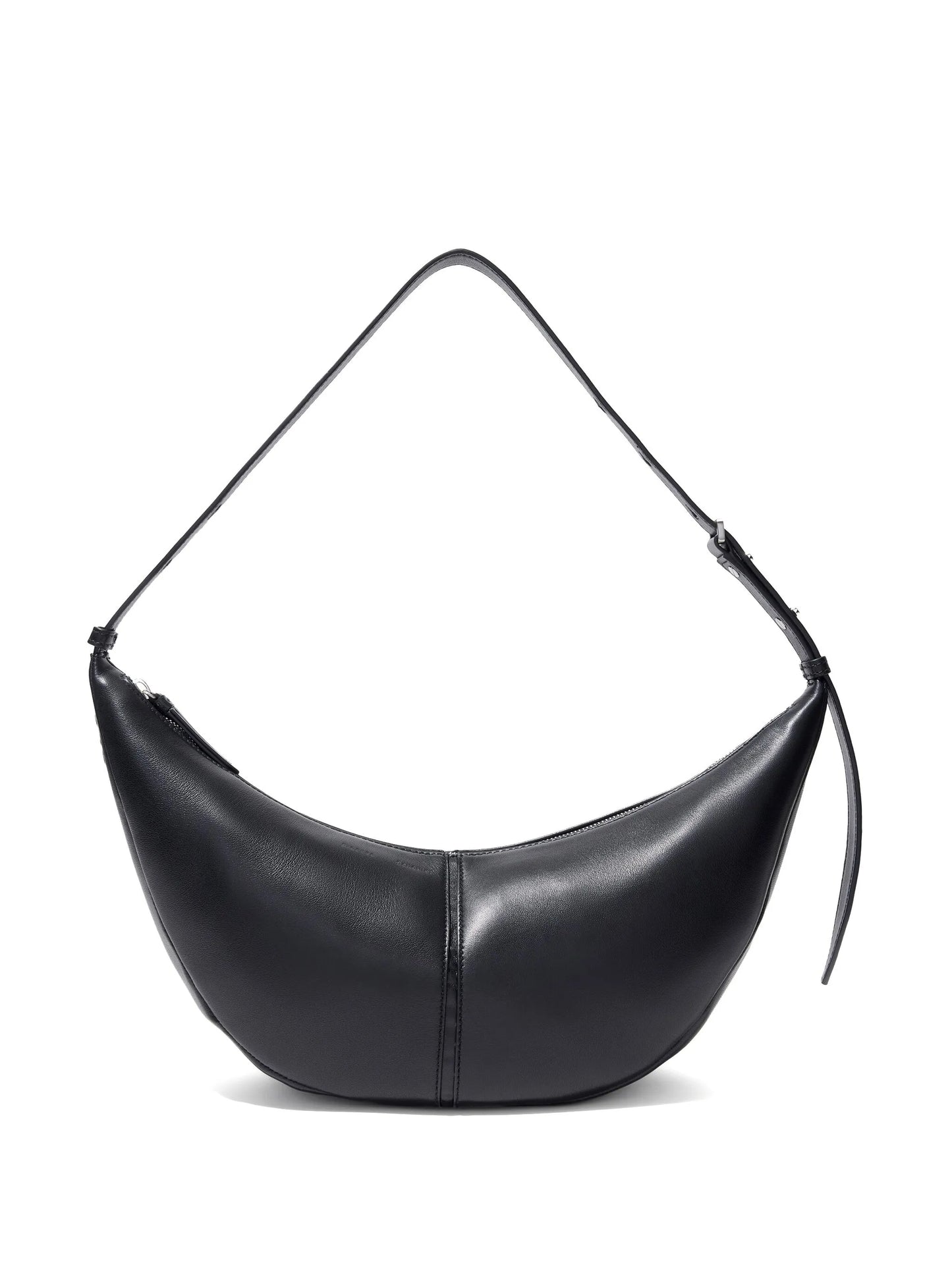Slide leather shoulder bag