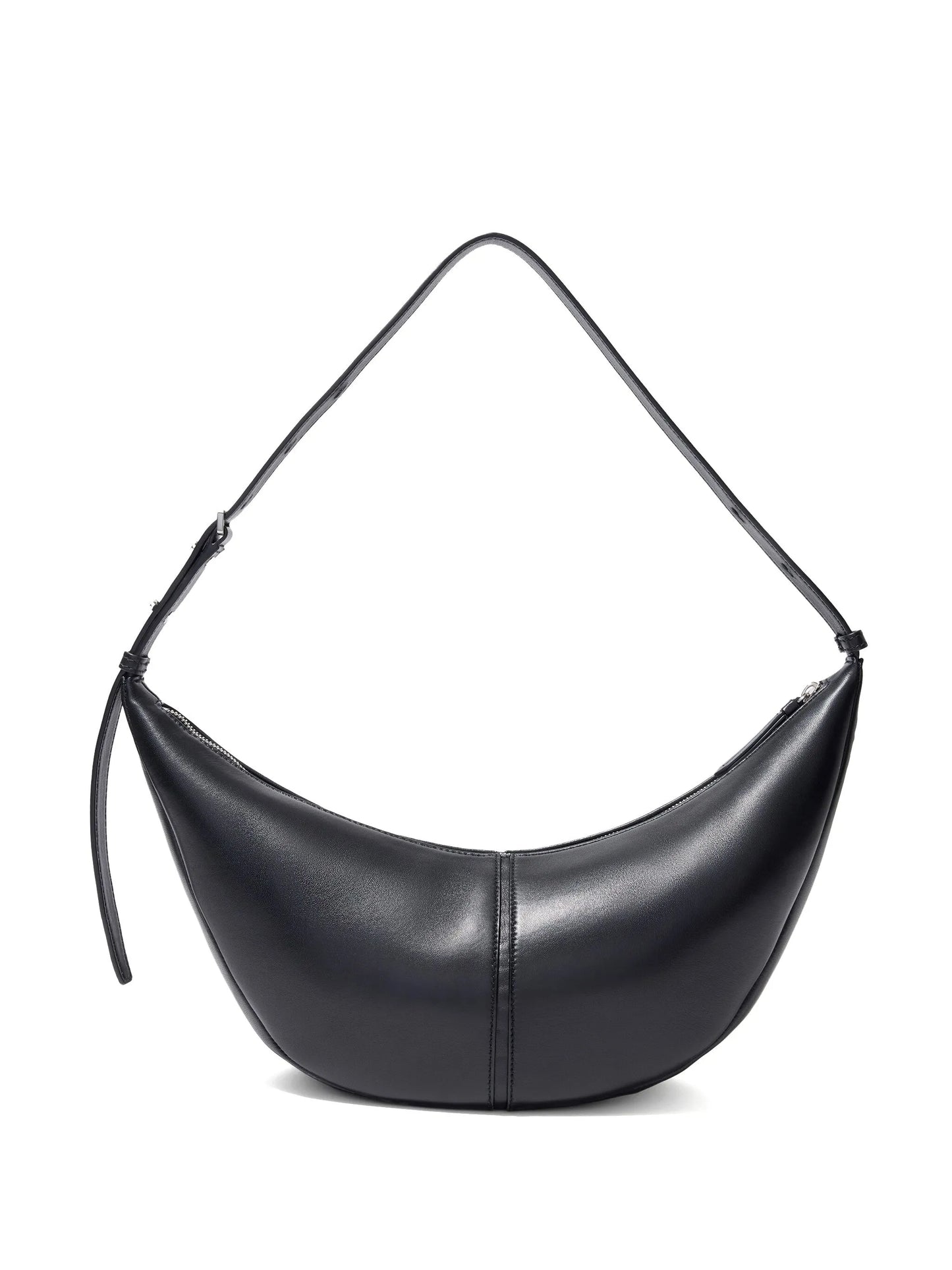 Slide leather shoulder bag