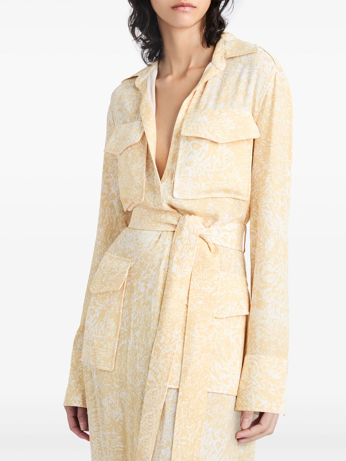 abstract-print crepe maxi dress
