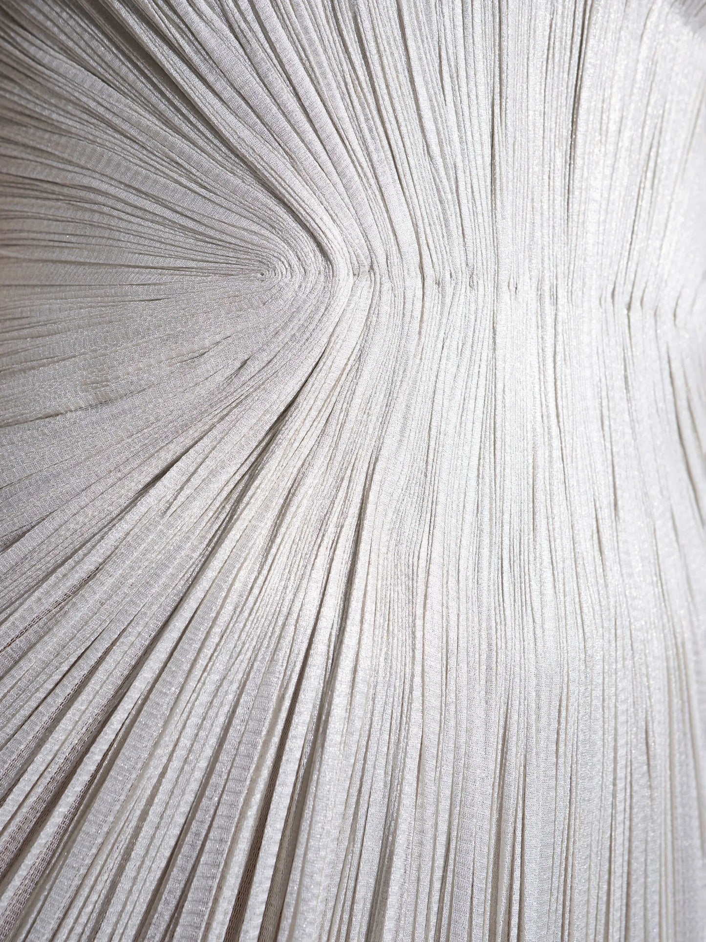 strapeless pleated gown