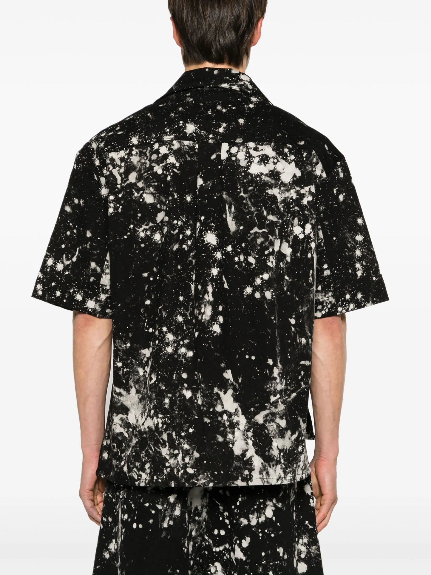 bleached-effect cotton shirt