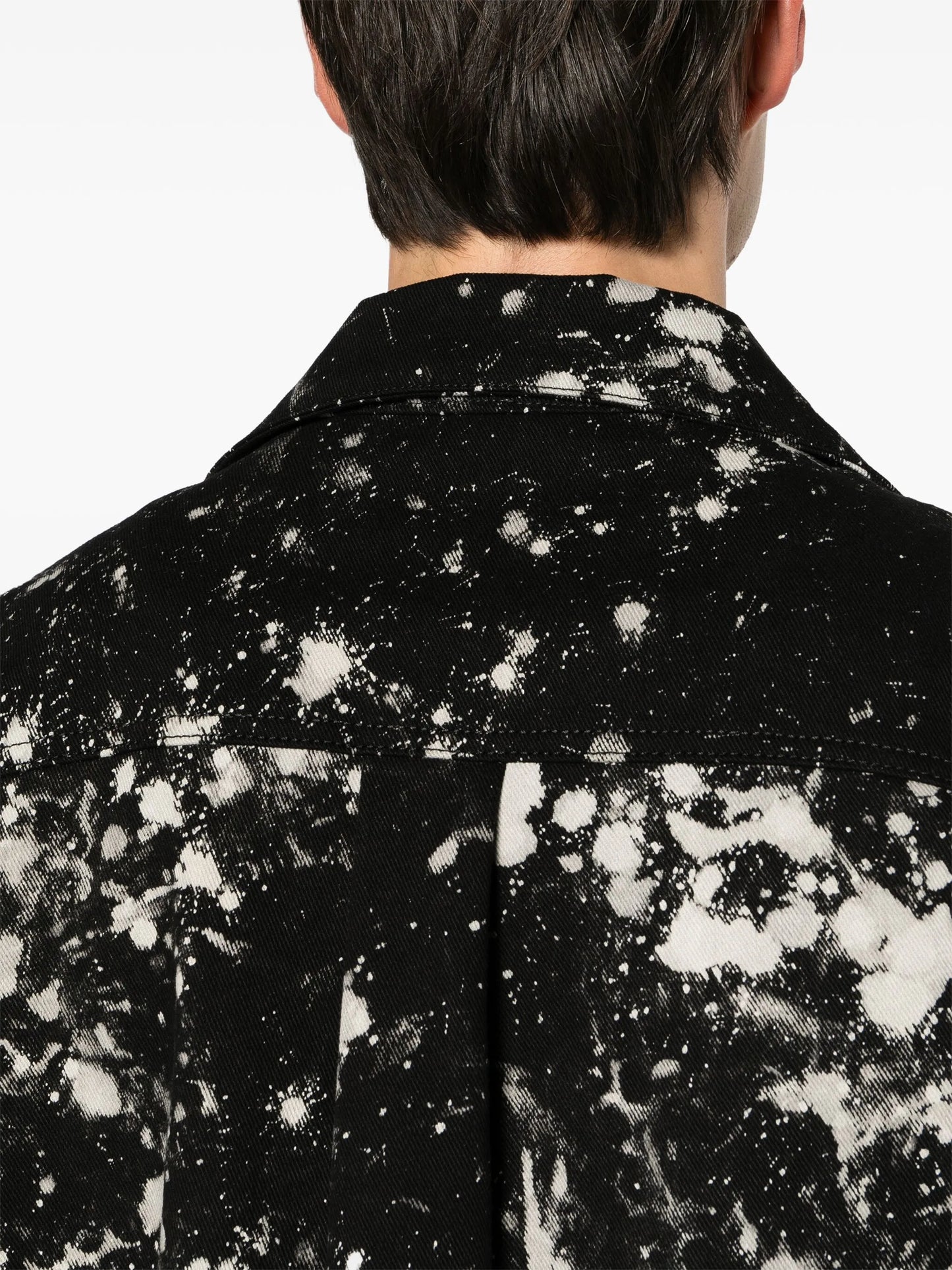 bleached-effect cotton shirt