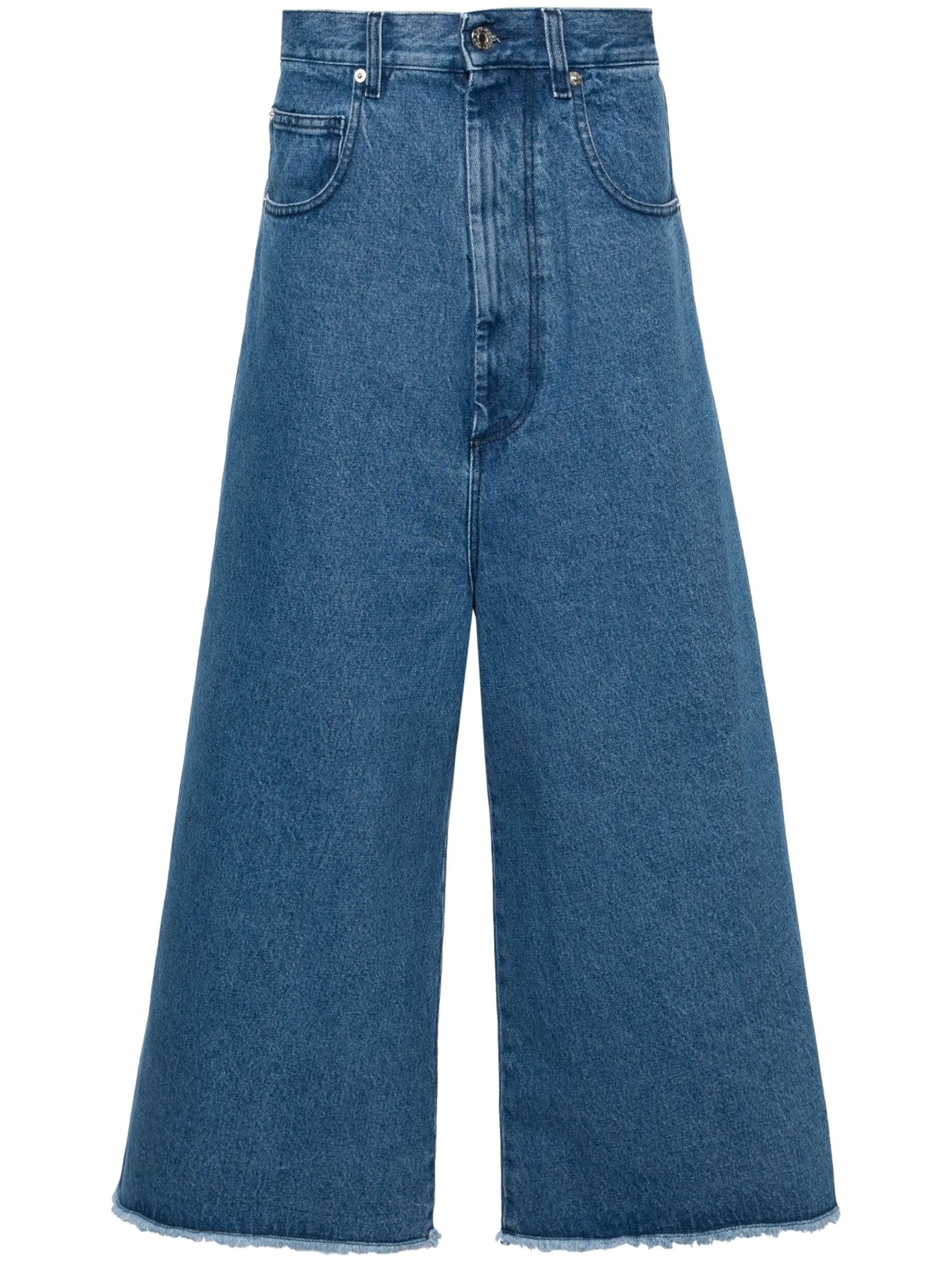 wide-leg cropped jeans