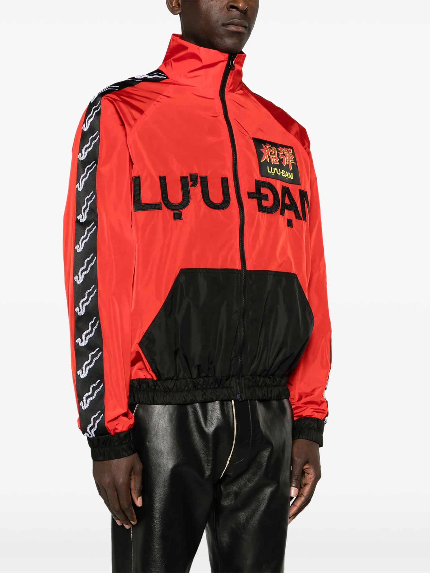L-D colour-block windbreaker
