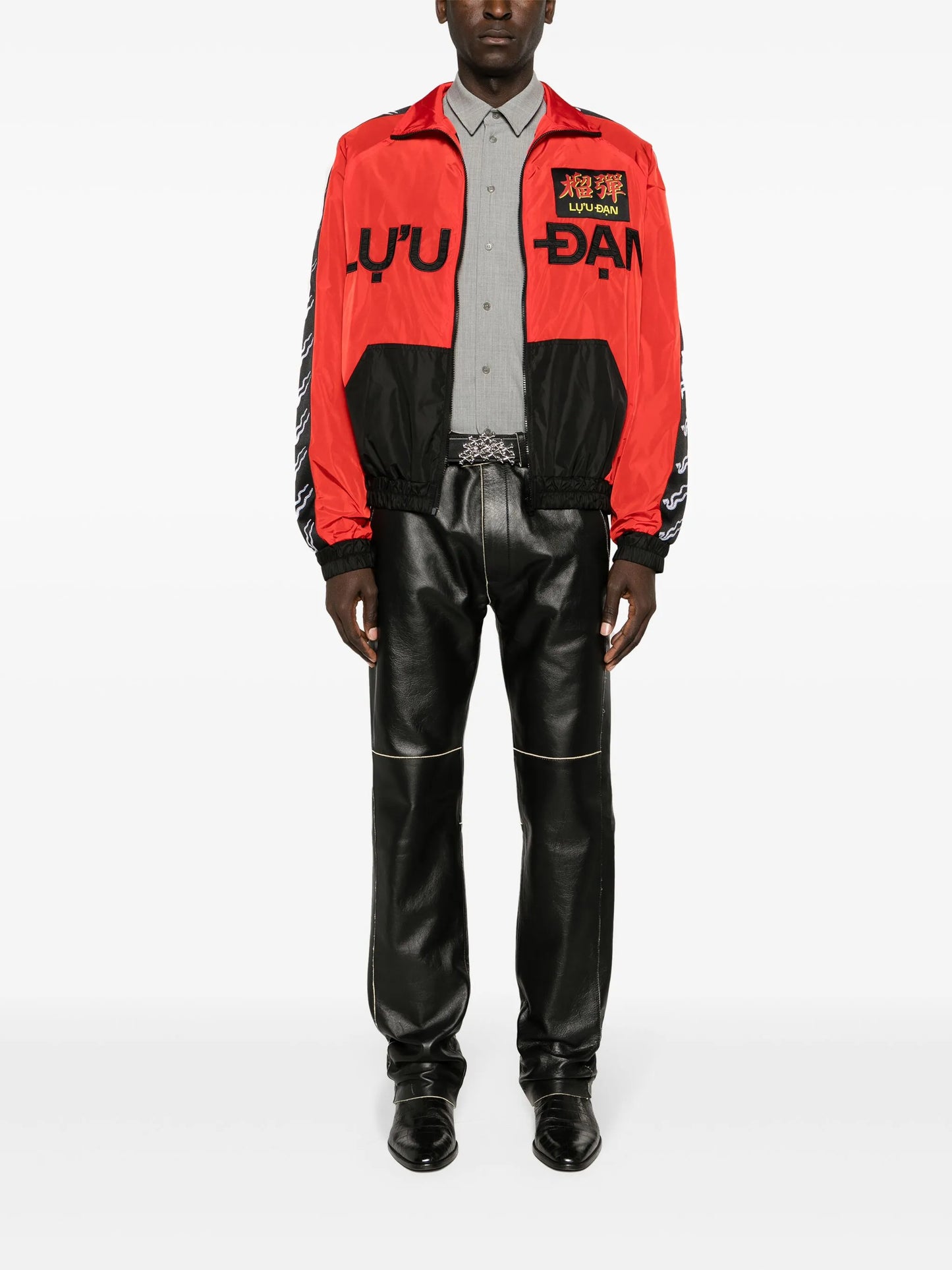L-D colour-block windbreaker
