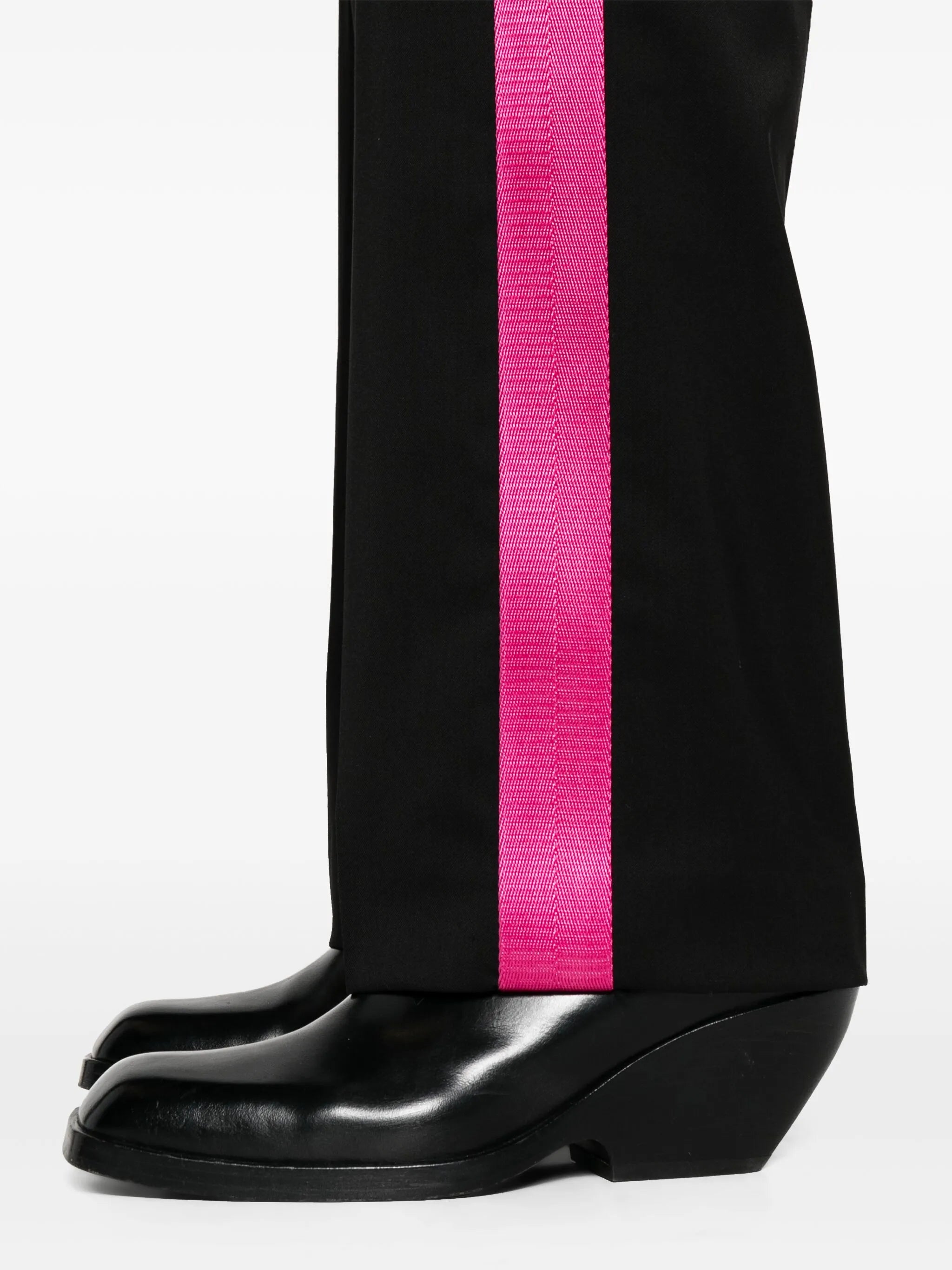 Seatbelt mid-rise tailored trousers