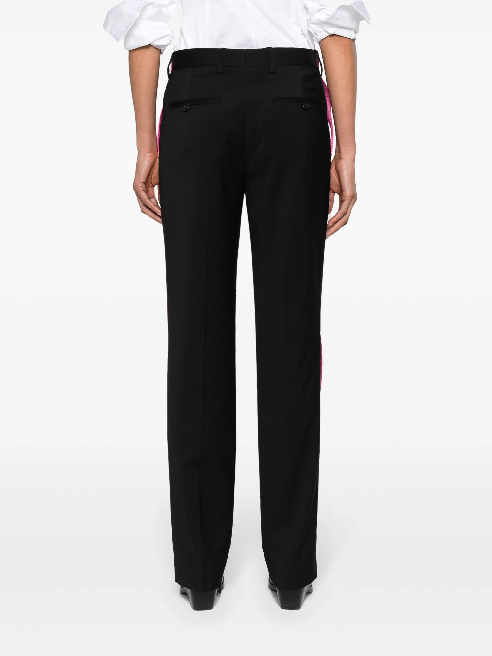 Seatbelt mid-rise tailored trousers