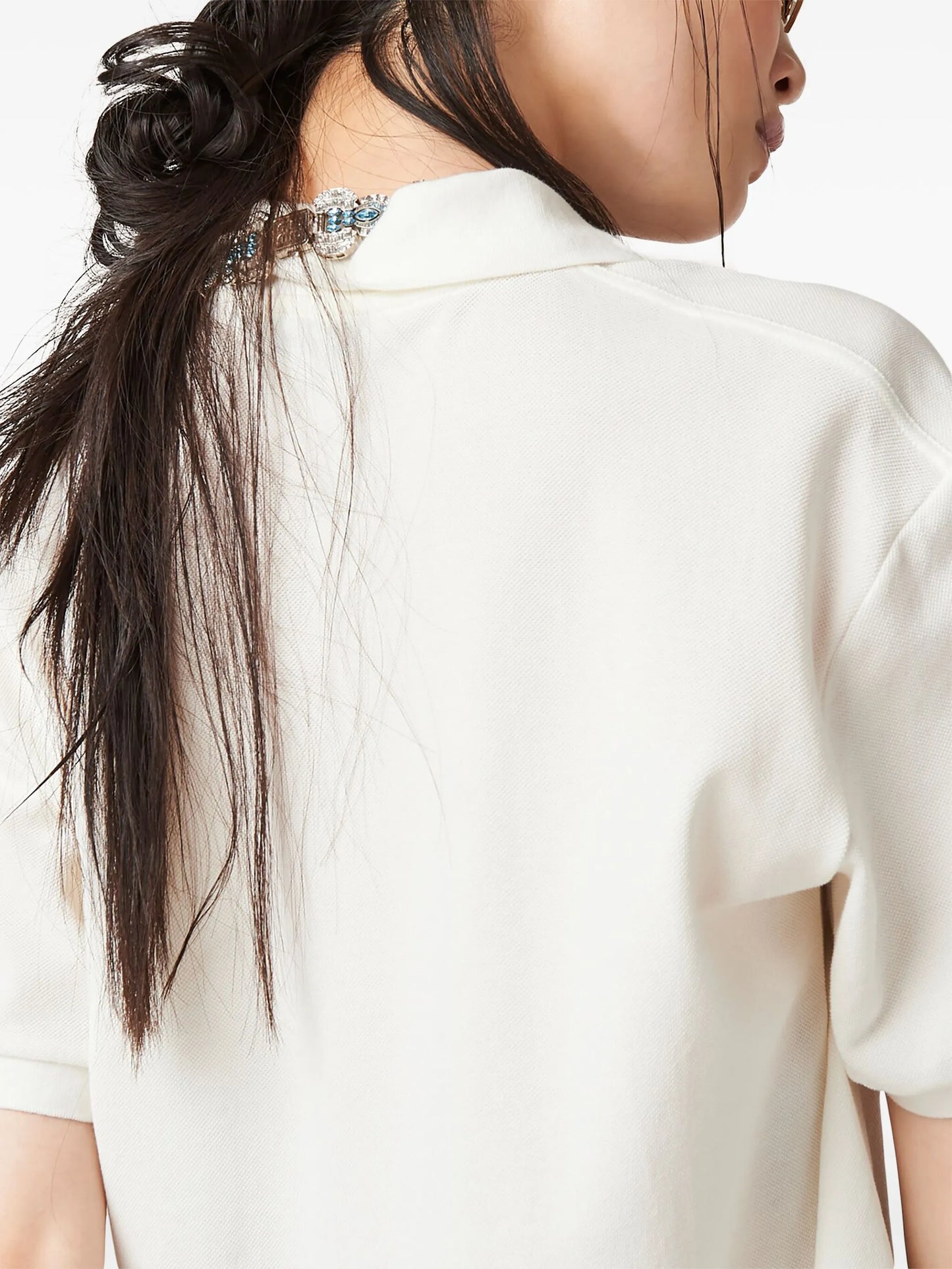 logo-embroidered cotton polo shirt