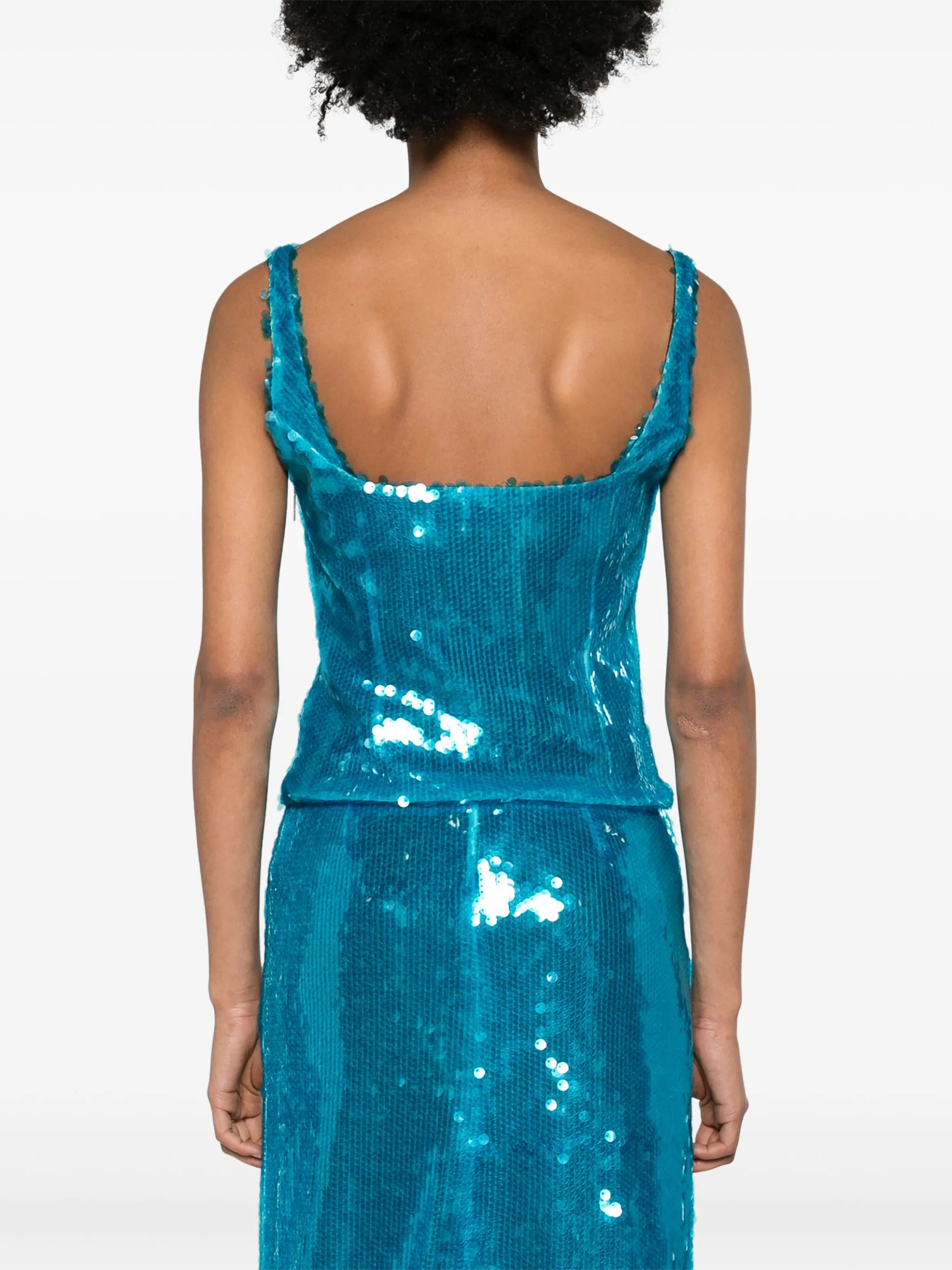 Hornet sequinned tank top