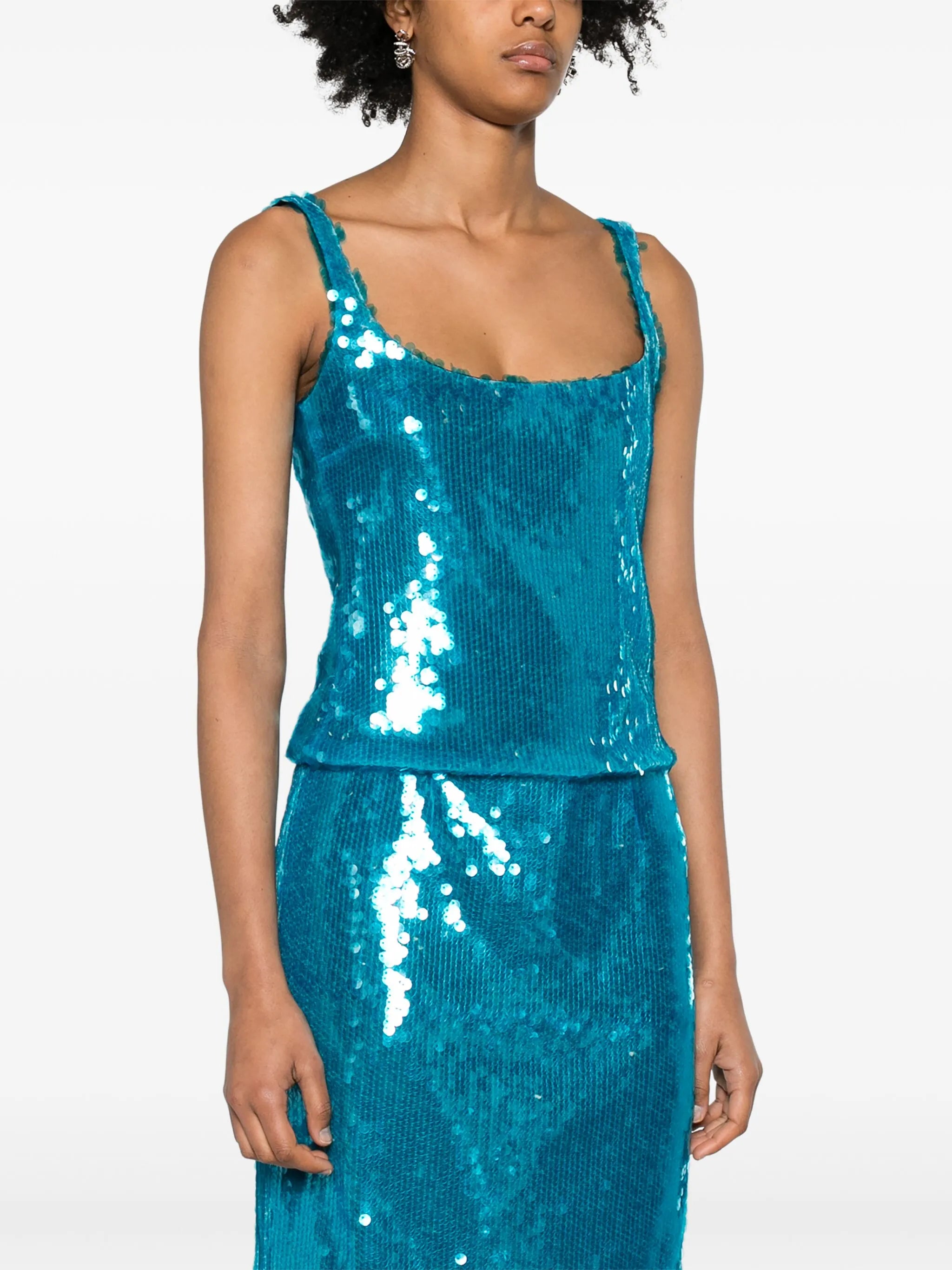 Hornet sequinned tank top