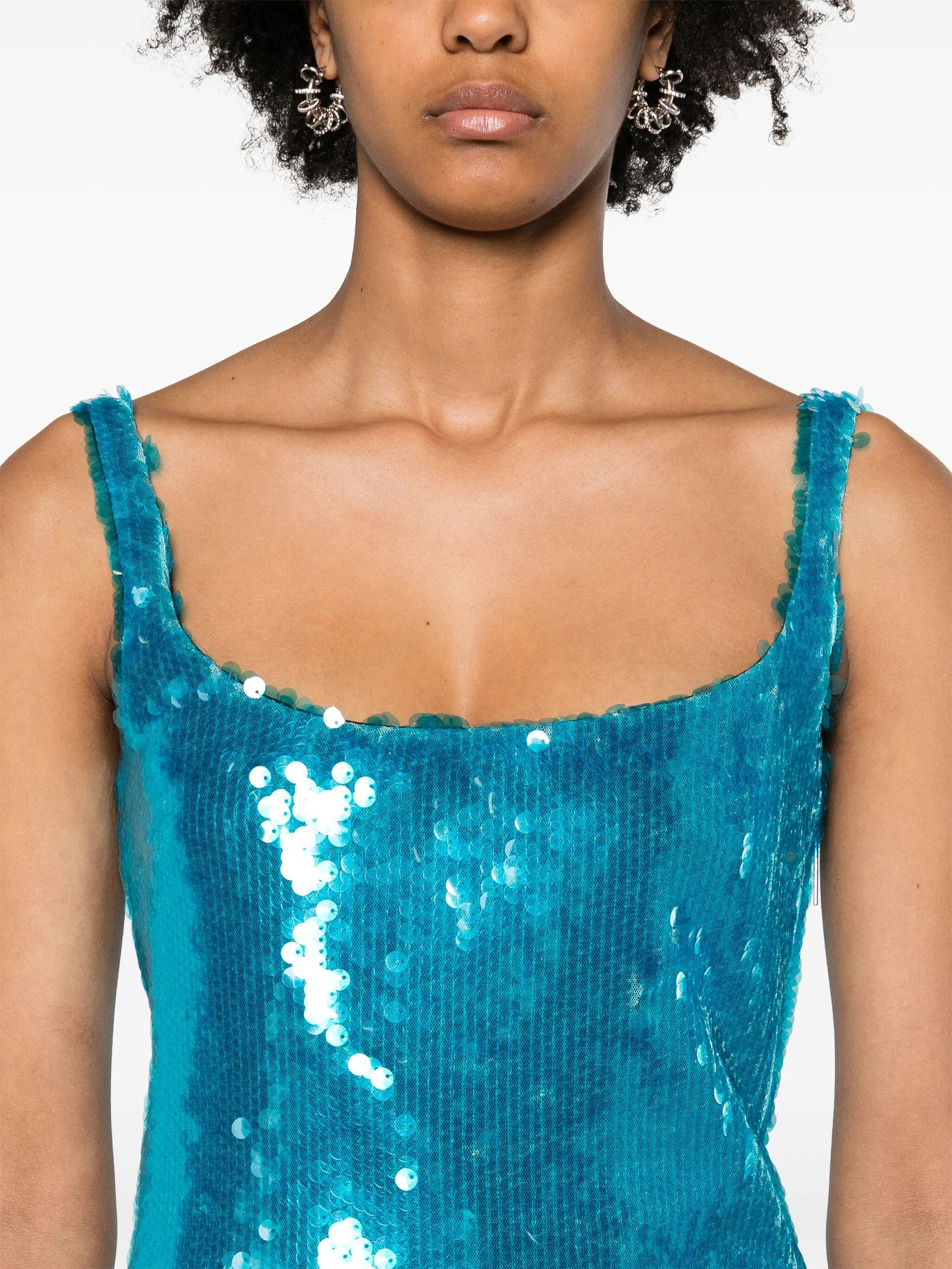 Hornet sequinned tank top