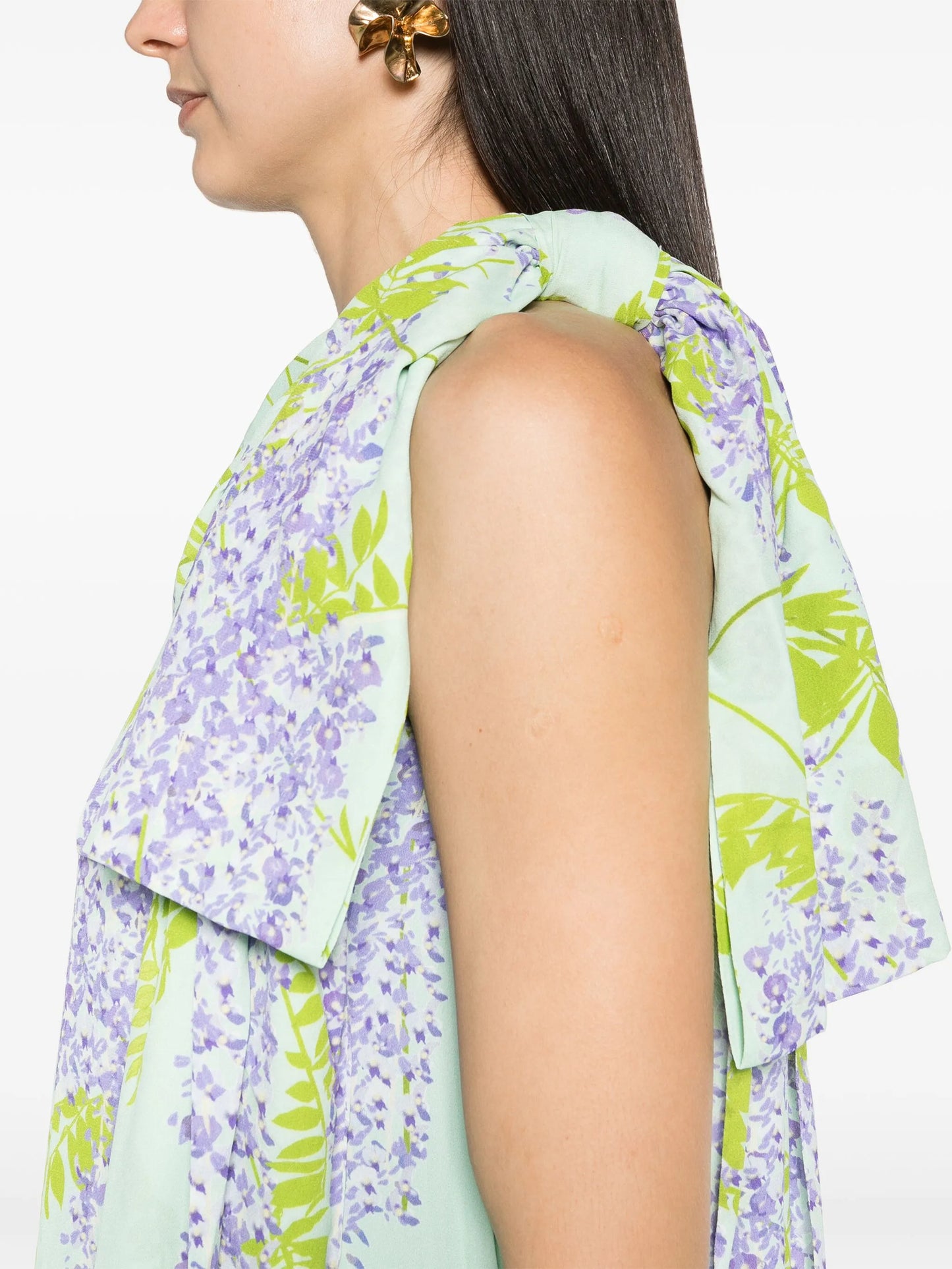 Gala floral-print gown