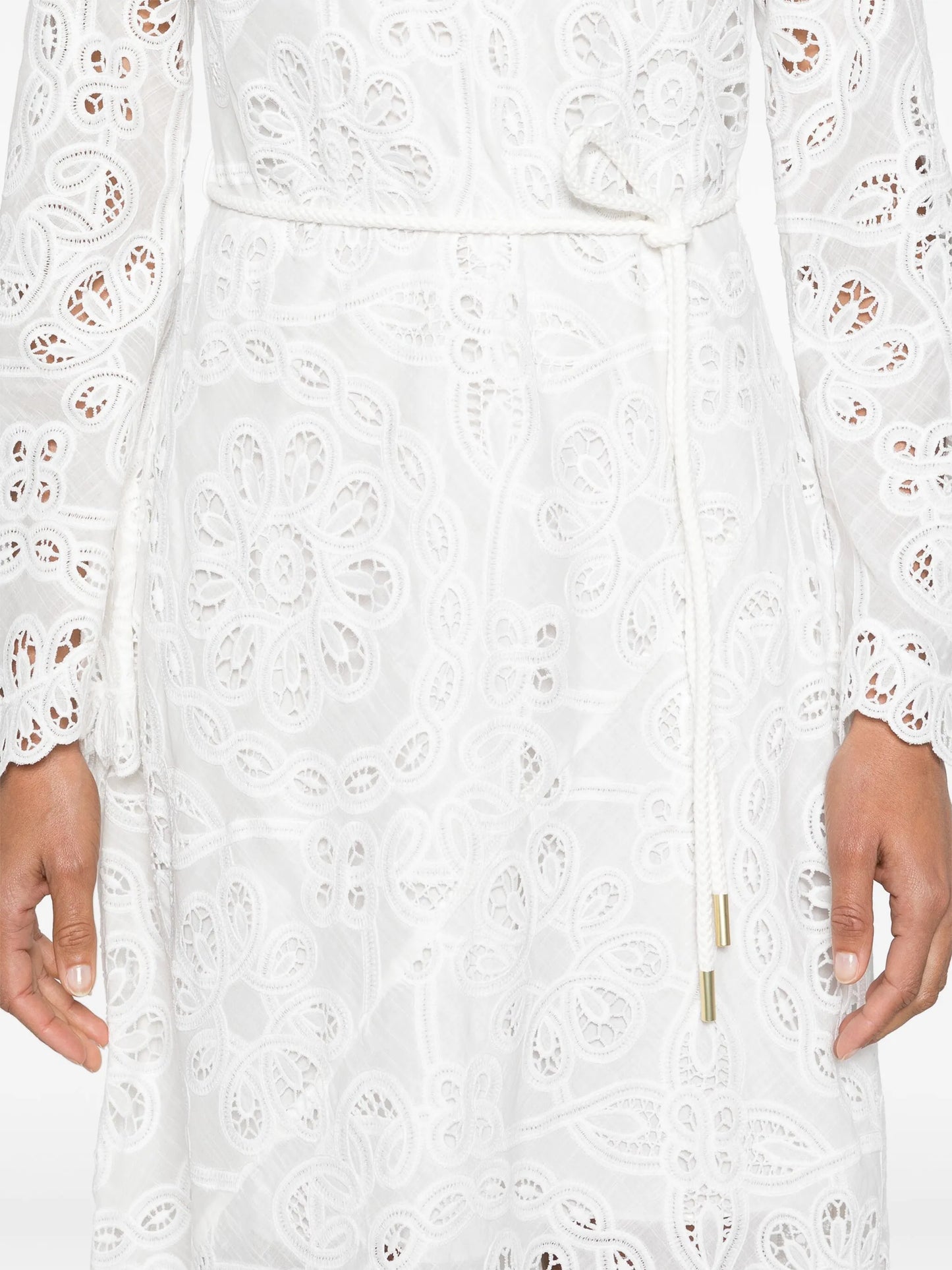 Ottie broderie anglaise midi dress