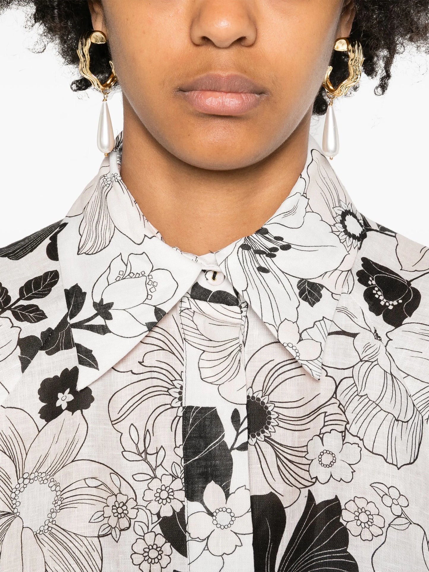 Pop floral-print shirt