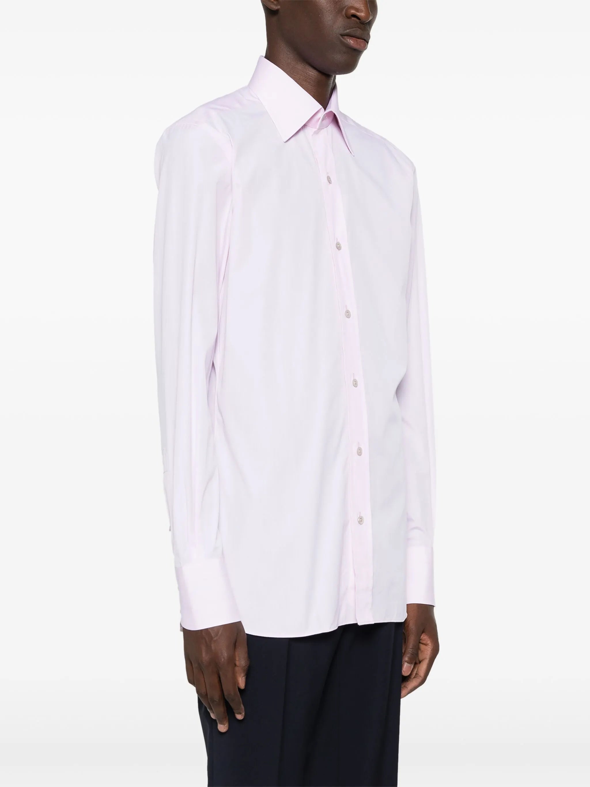 long-sleeve poplin shirt