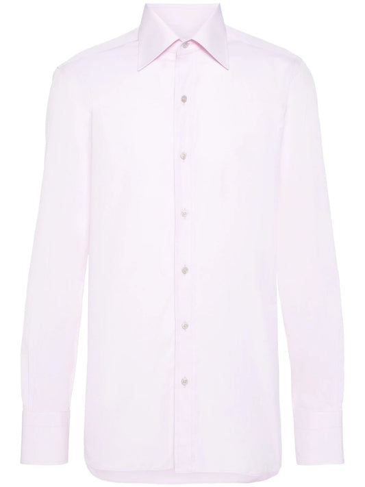 long-sleeve poplin shirt