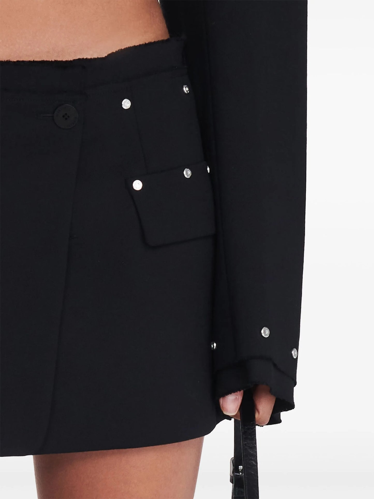 rivet-detail low-rise miniskirt