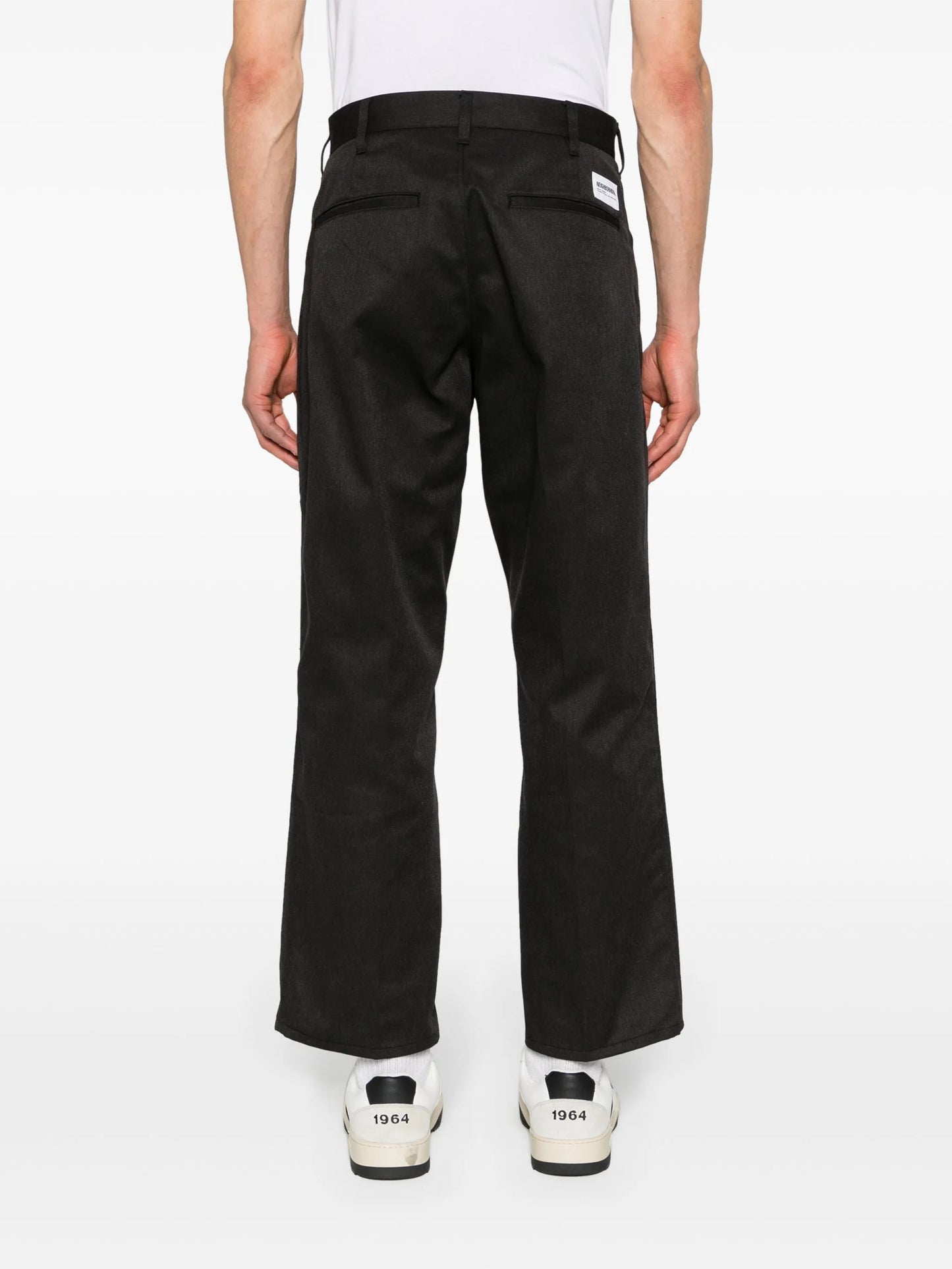 mid-rise straight-leg trousers