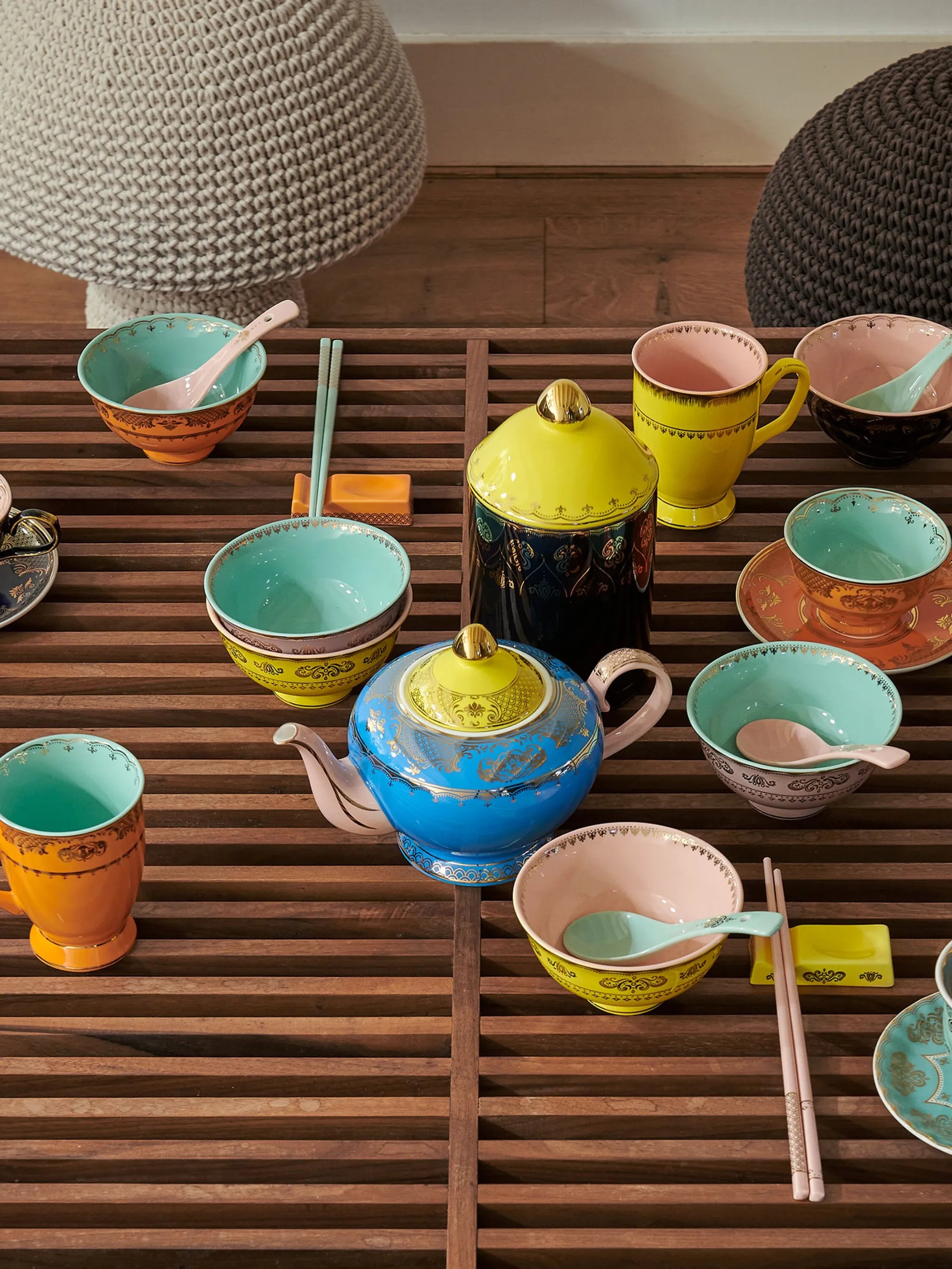 Grandpa porcelain Asian bowls (set of four)
