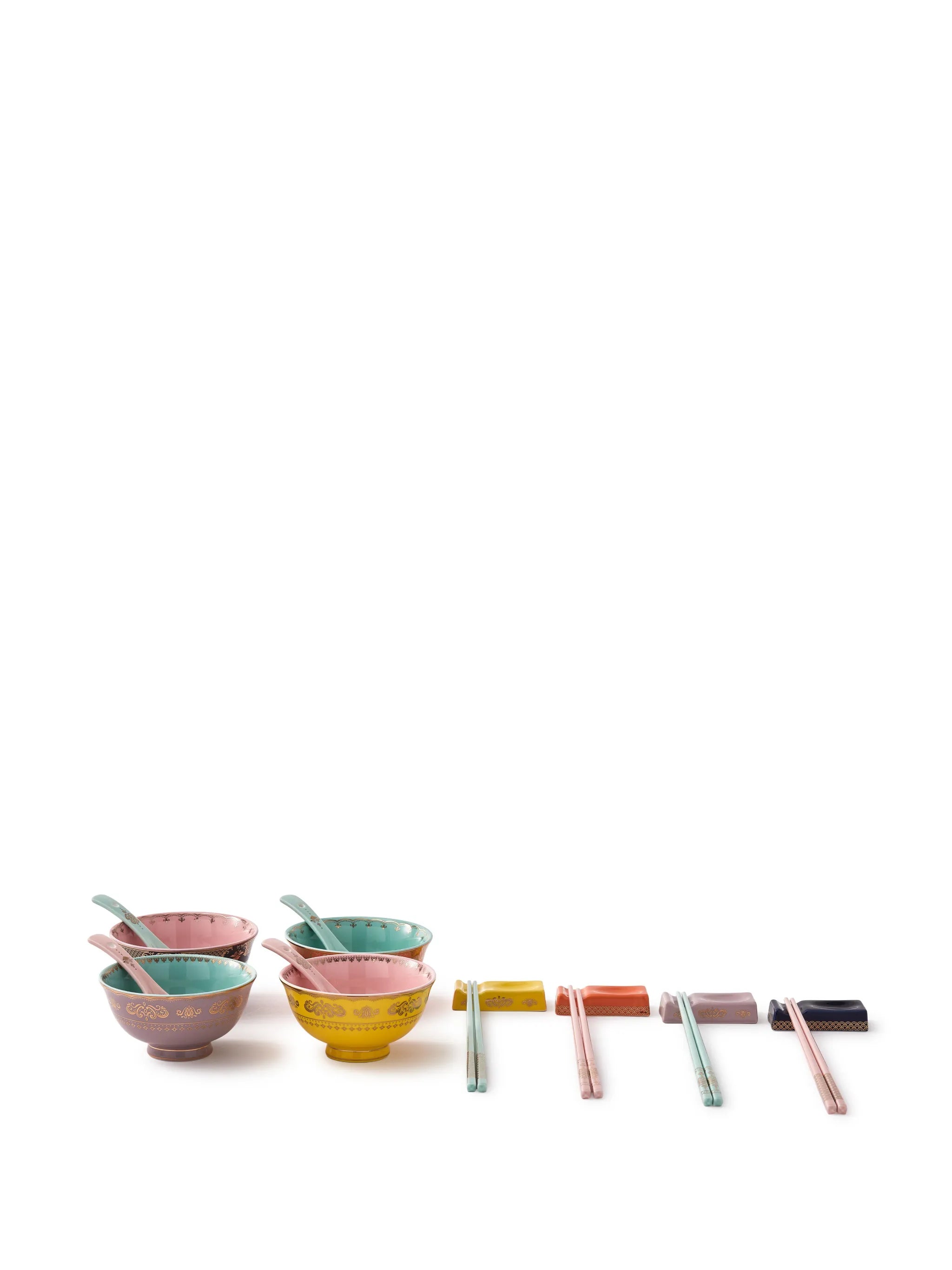 Grandpa porcelain Asian bowls (set of four)