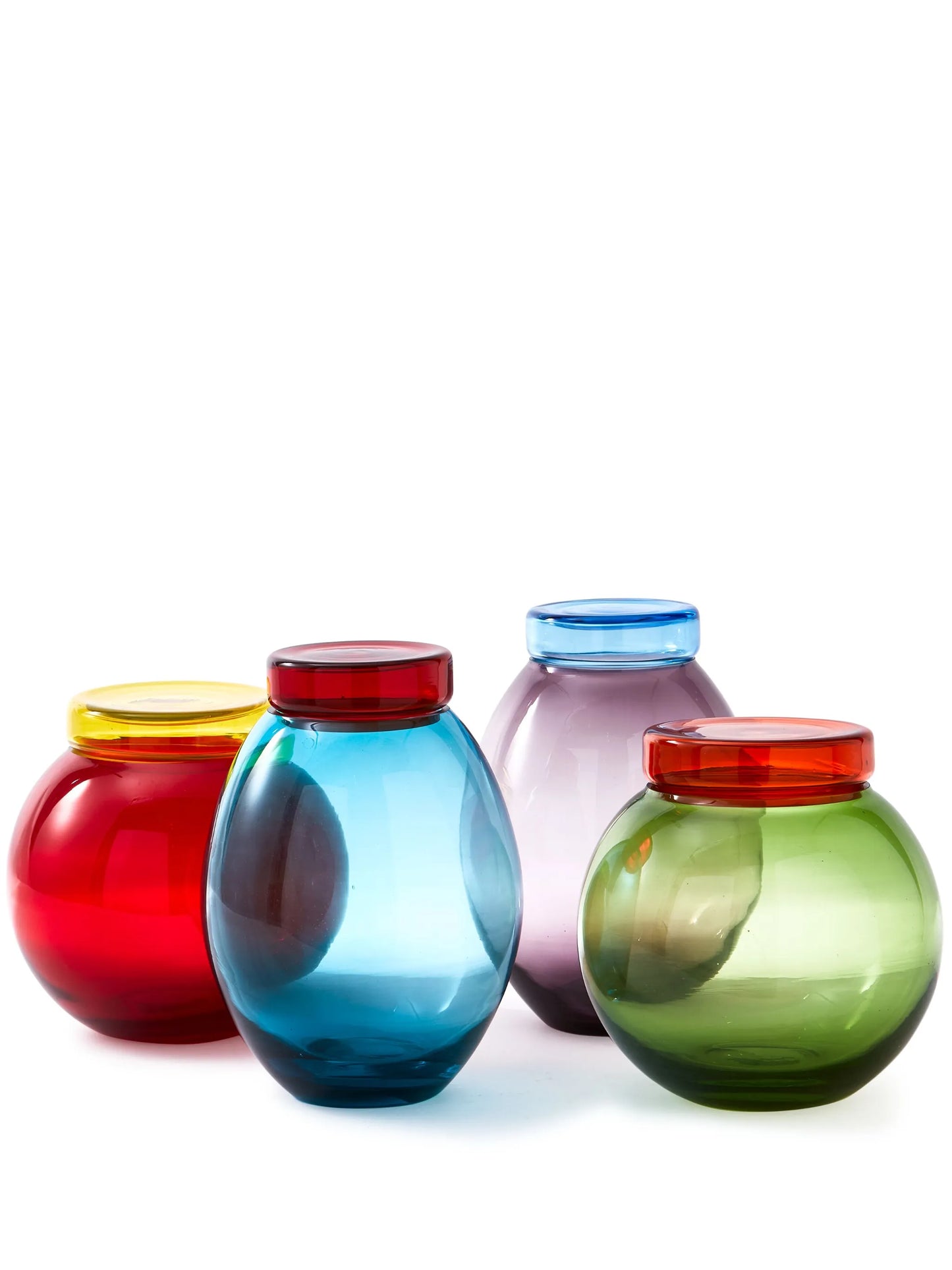 colour-block glass jars (set of four)