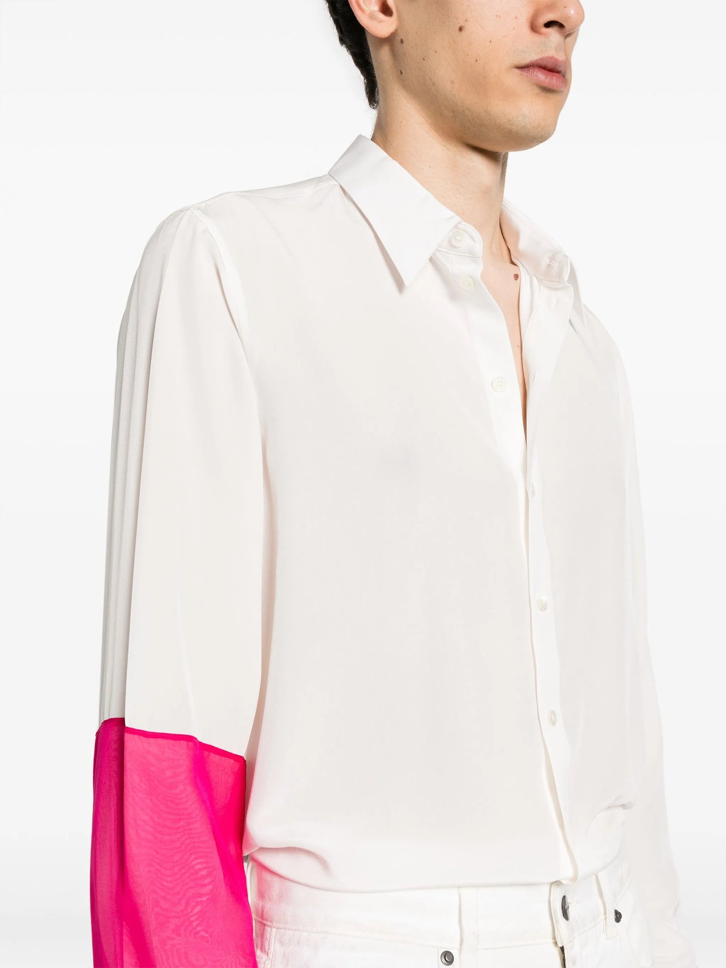 patchwork silk shirt