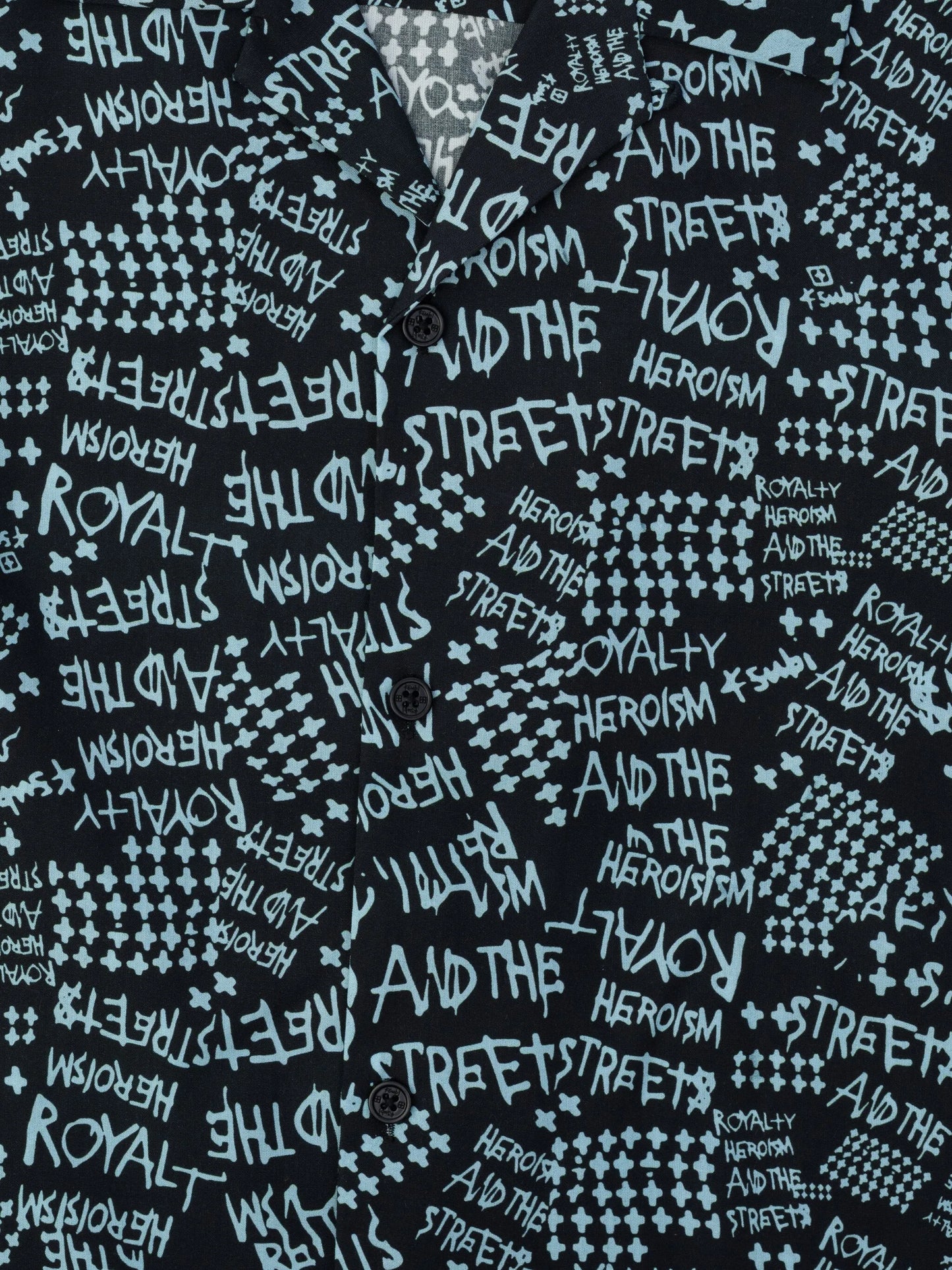 Heroism text-print tencel shirt