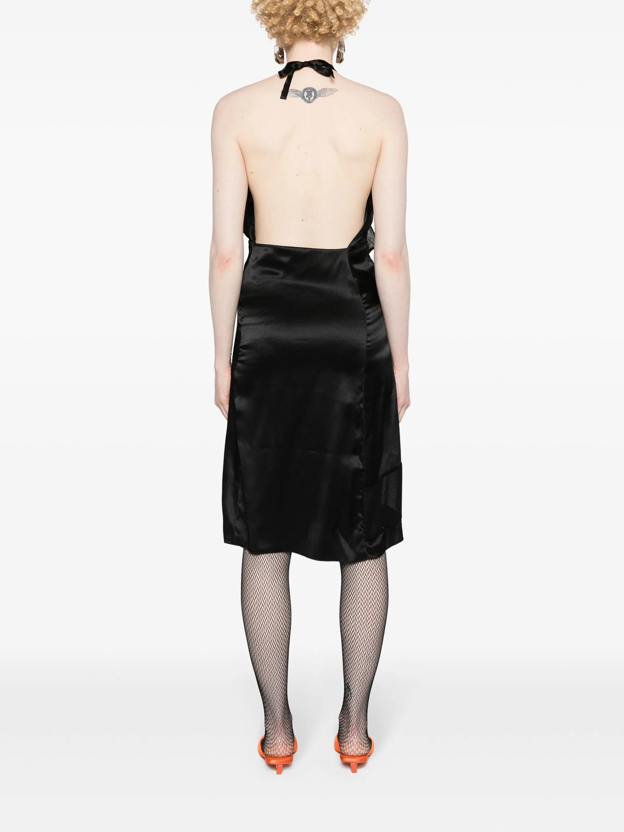 Spiral panelled midi dress