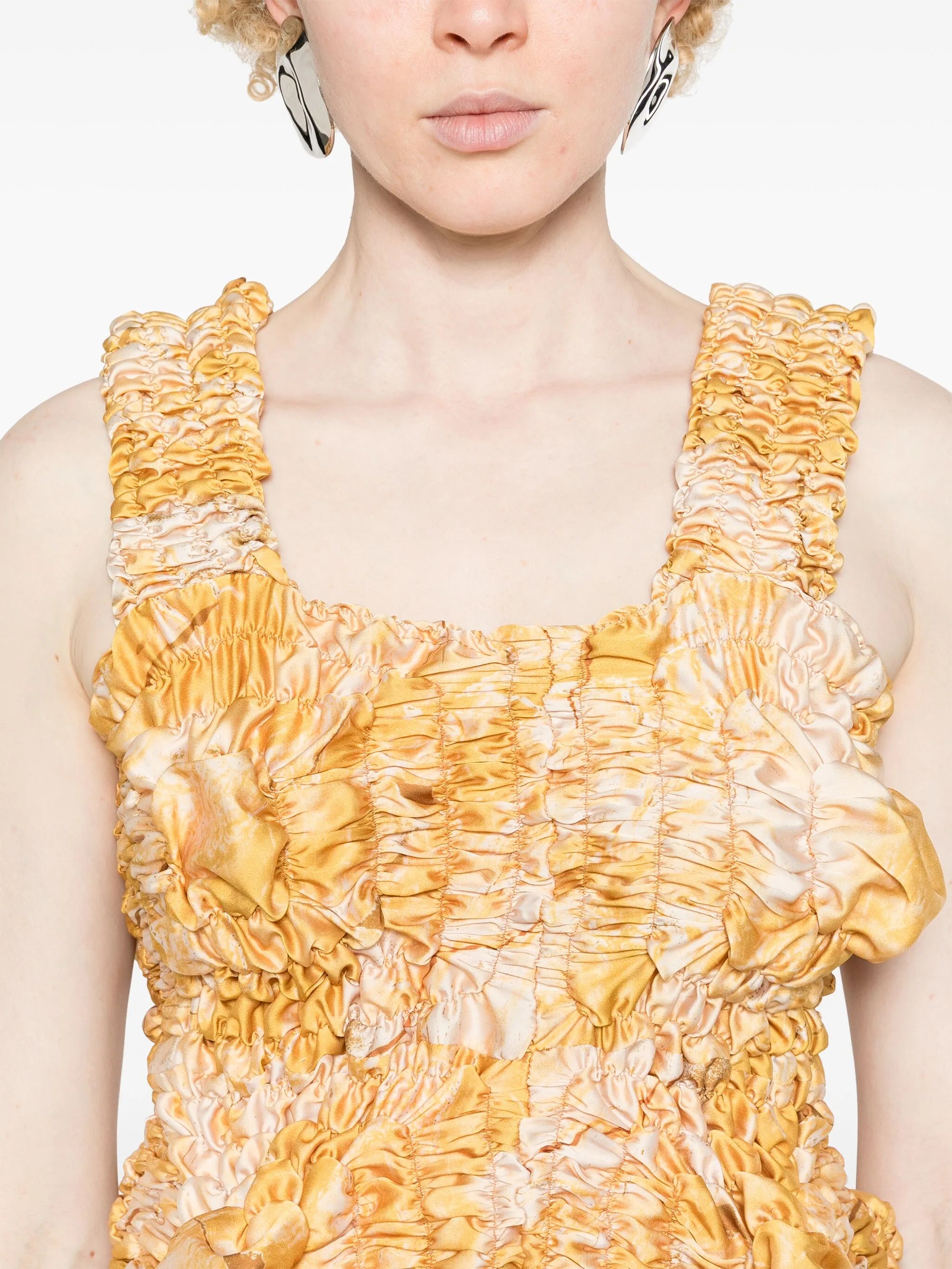 Twist ruched tank top