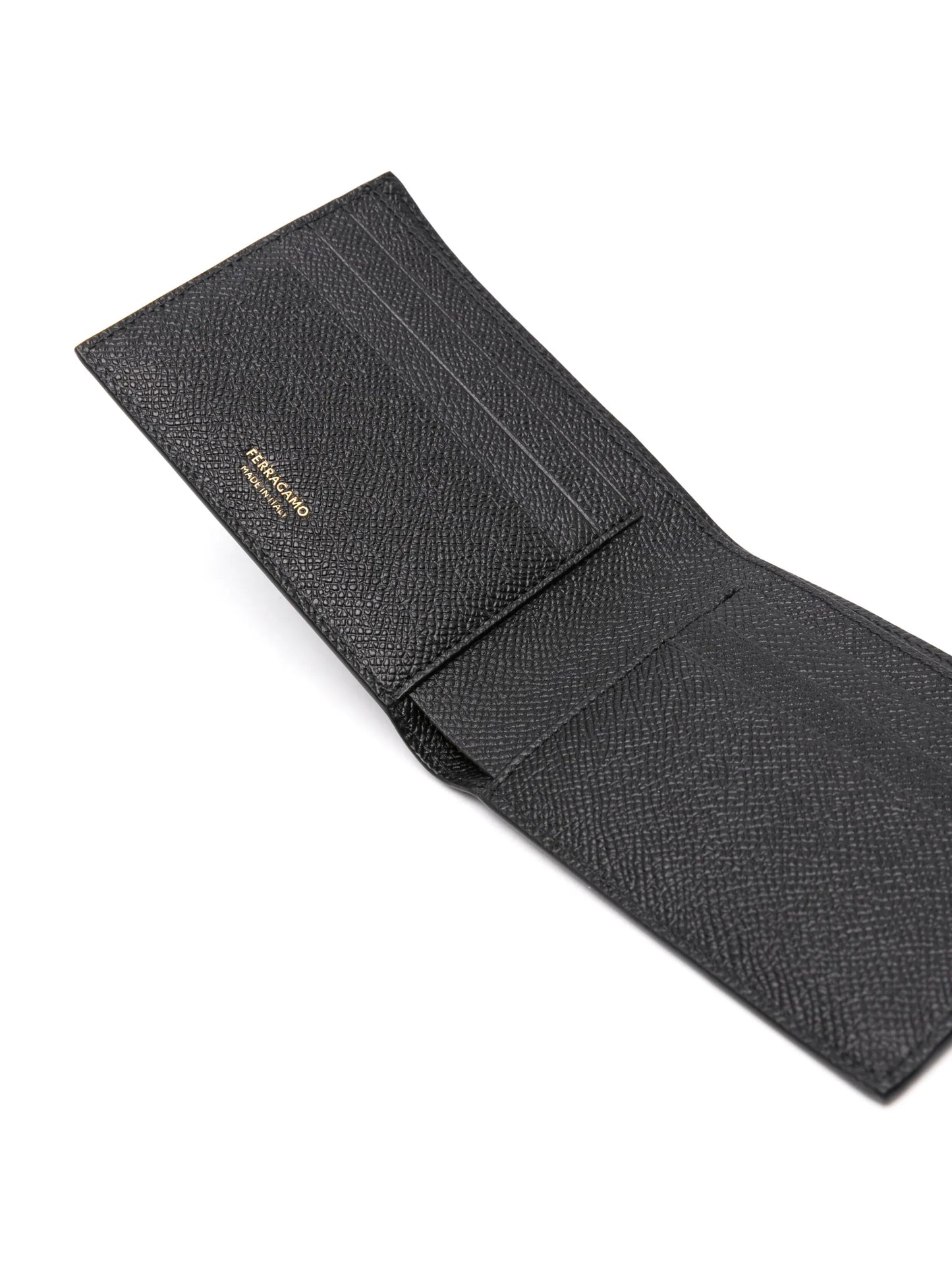 Gancini-plaque leather wallet