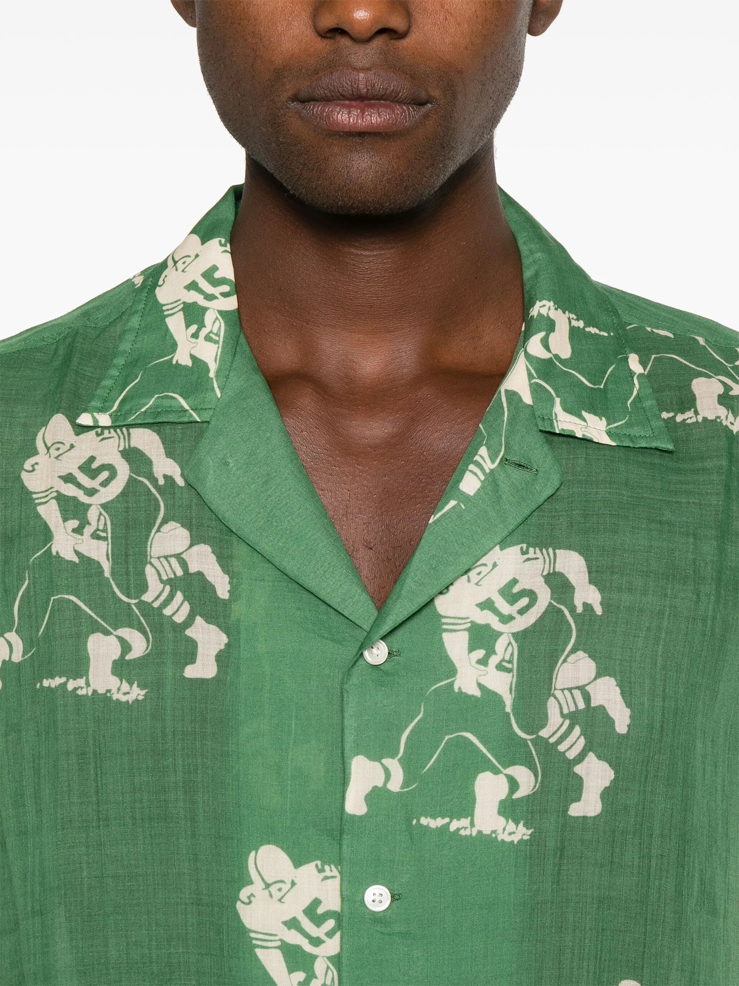 Football-pattern shirt