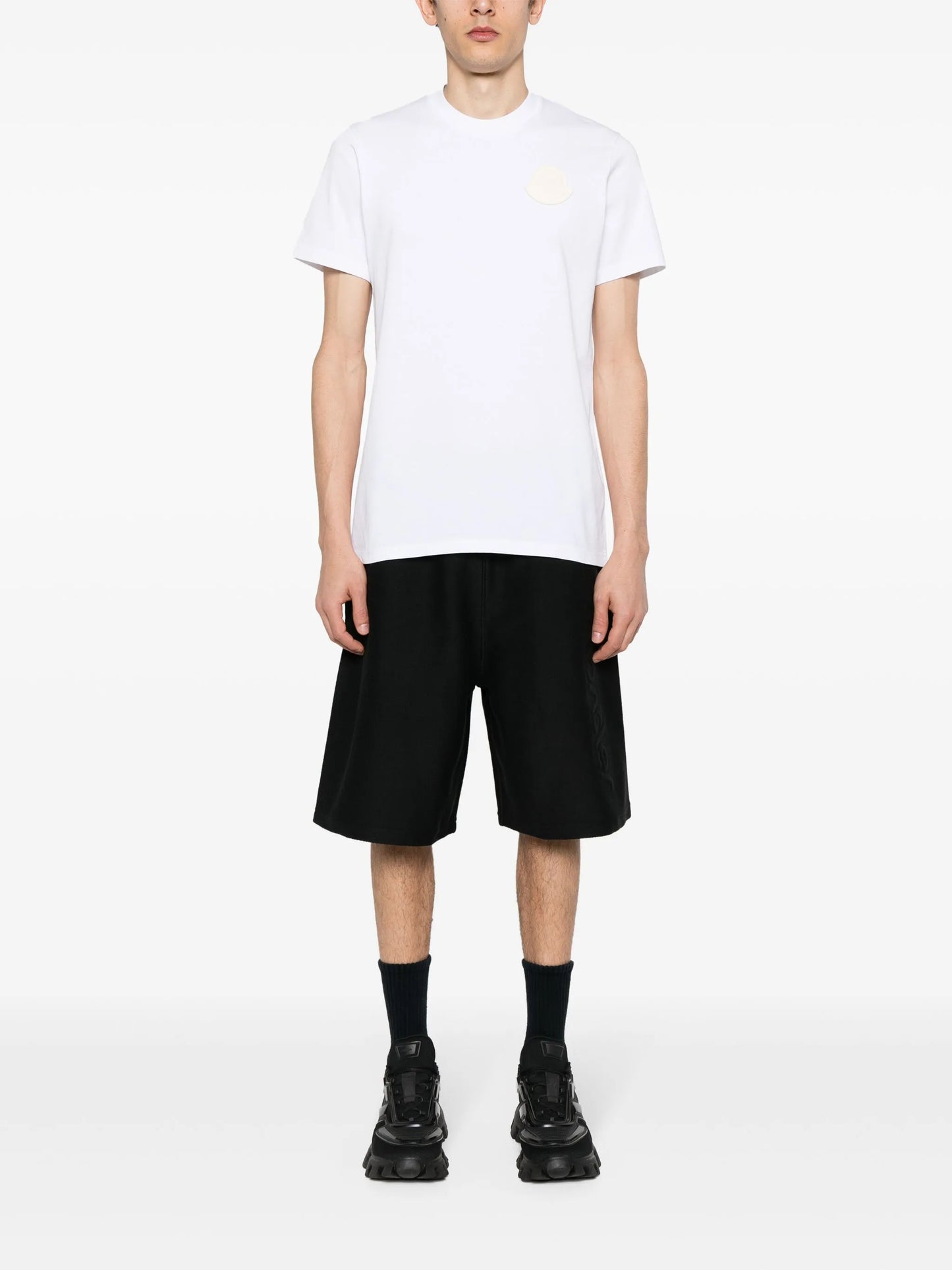logo-embossed track shorts