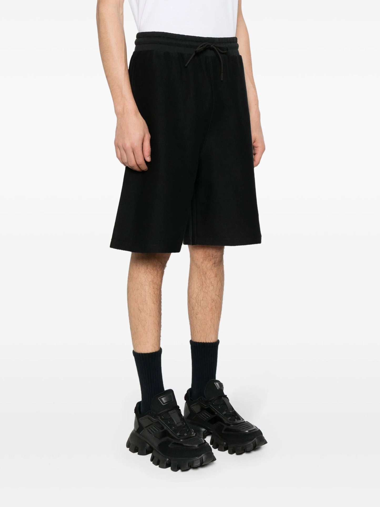 logo-embossed track shorts